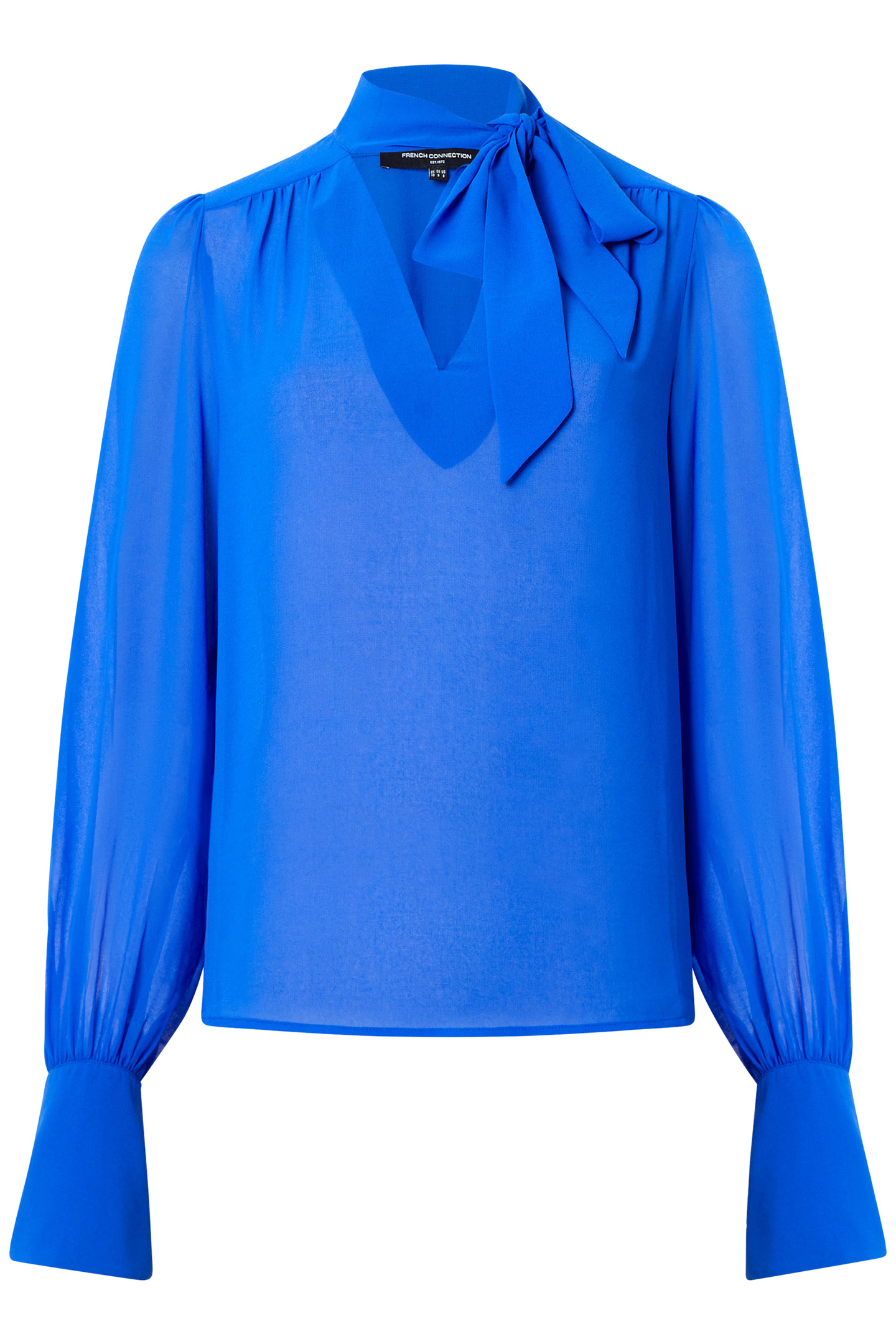 EDEN GGT LS TIE NK BLOUSE CHROMA BLUE 3