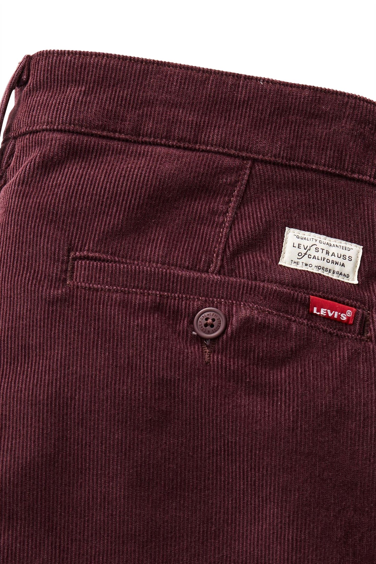 XX CHINO SLIM II DEEP BURGUNDY S 14W CORD 7