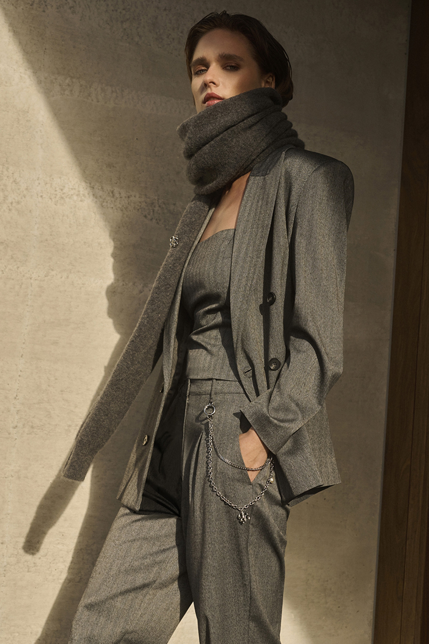 DANIQUE HERRINGBONE BUSTIER GRAPHITE 4