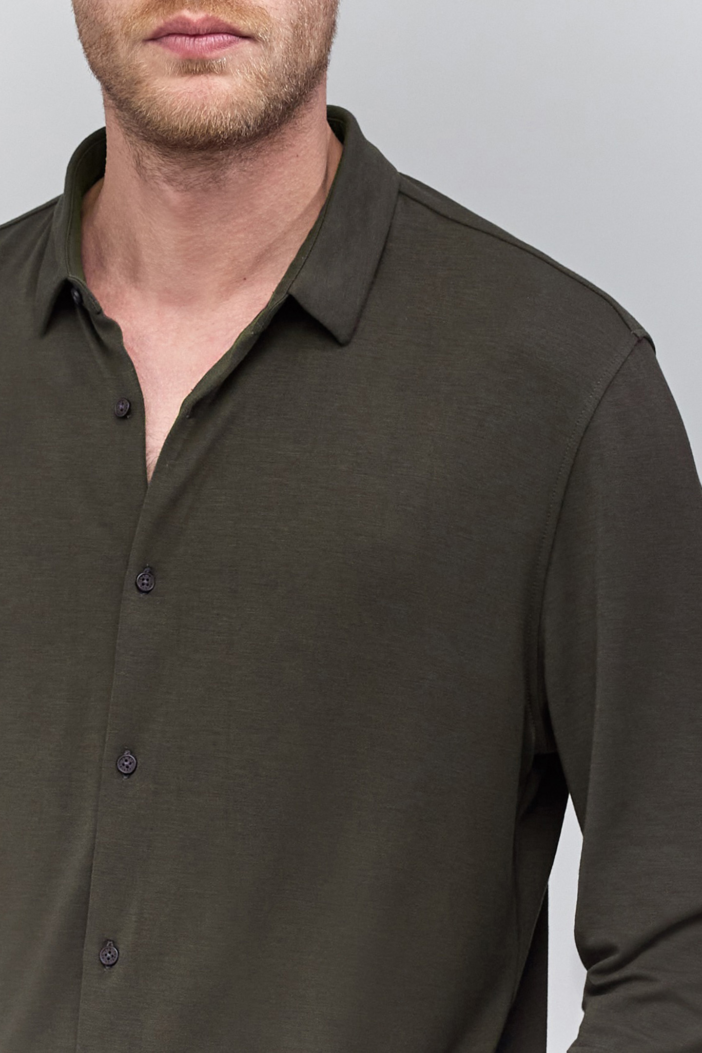 SHIRT REGULAR DARK GREEN MESH ULTRA MOBILITY HOMME 4
