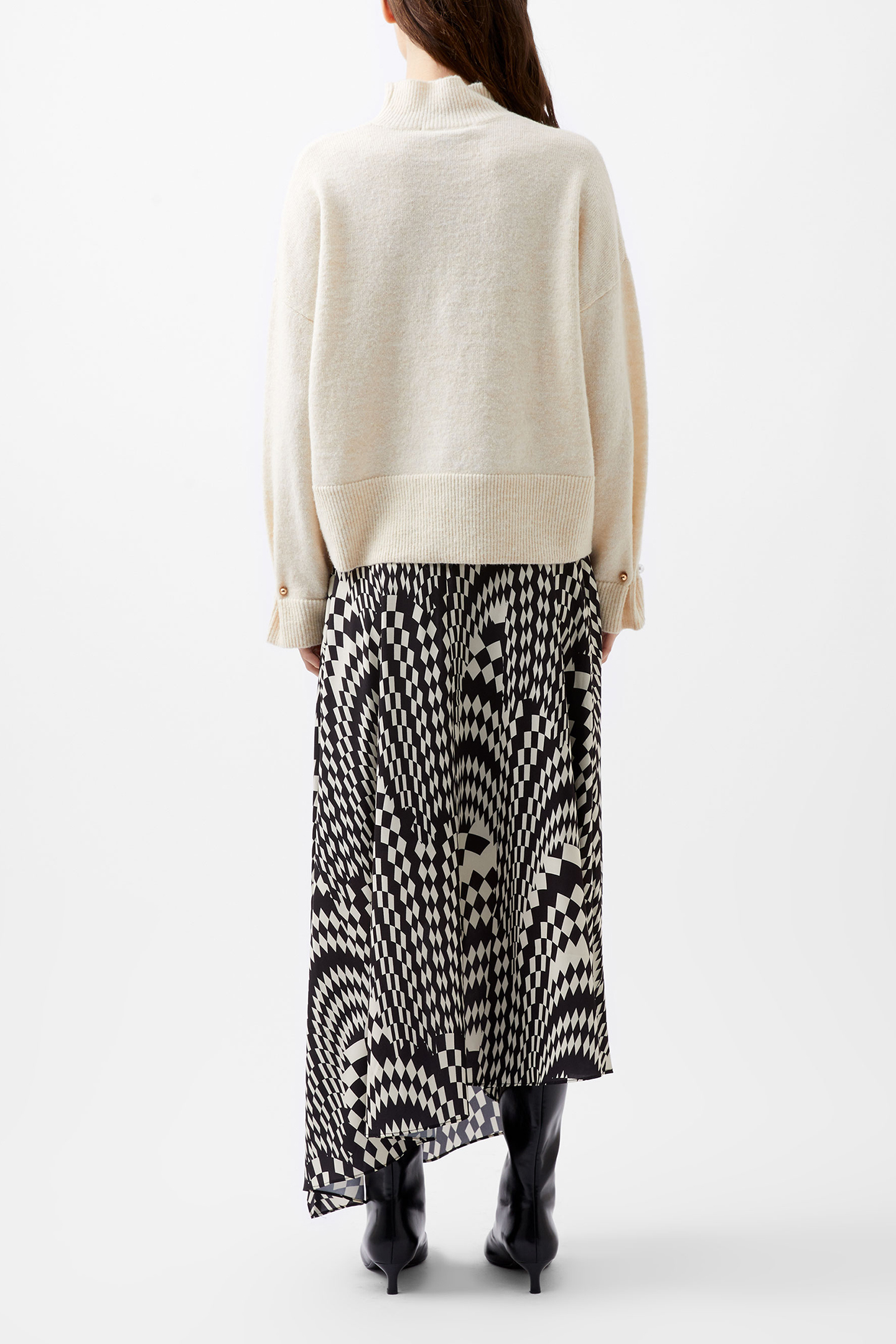 KEZIA PEARL CUFF DETAIL JUMPER CLASSIC CREAM 2