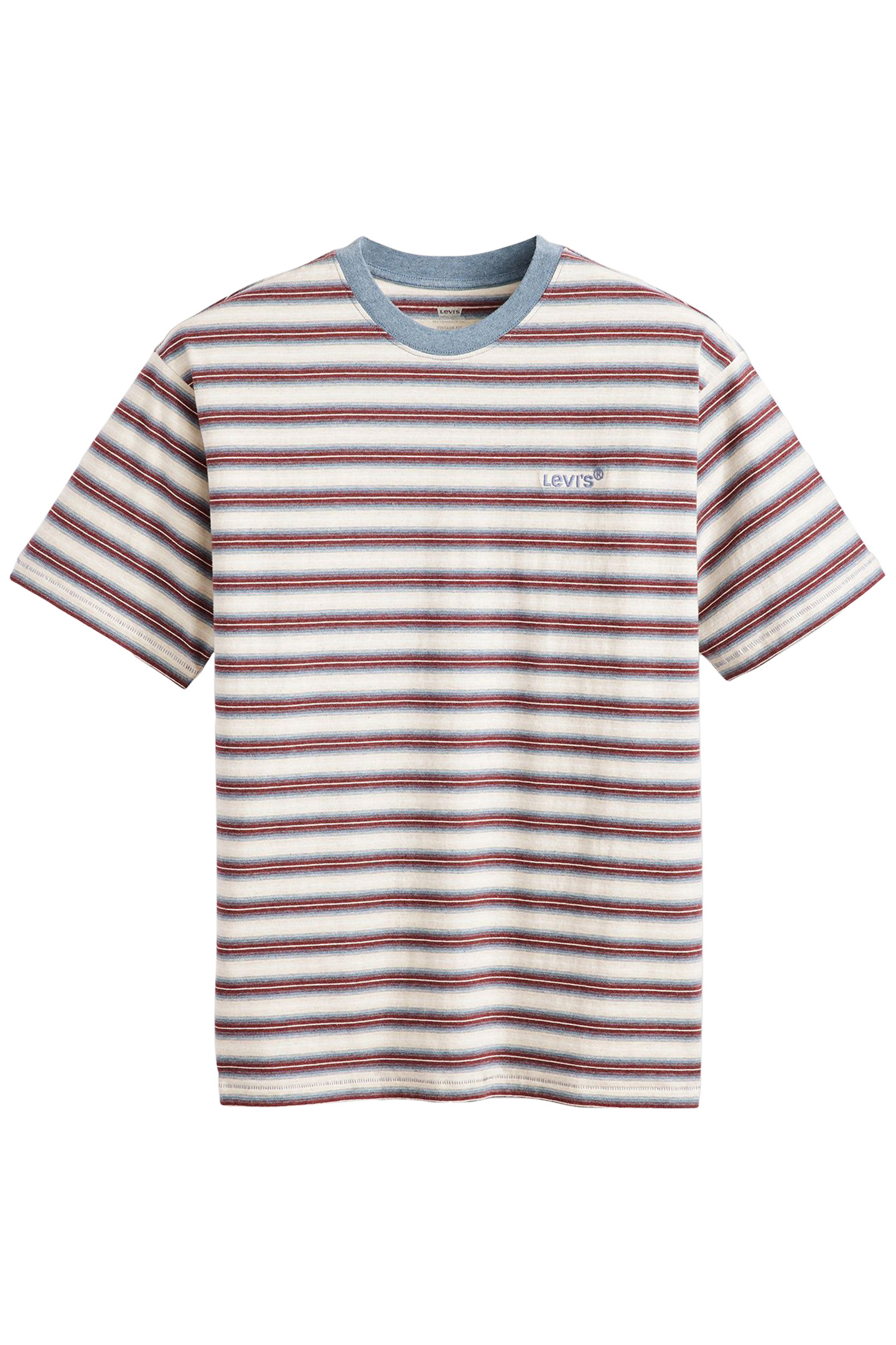 RED TAB VINTAGE TEE BREAK STRIPE PORRIDGE 3