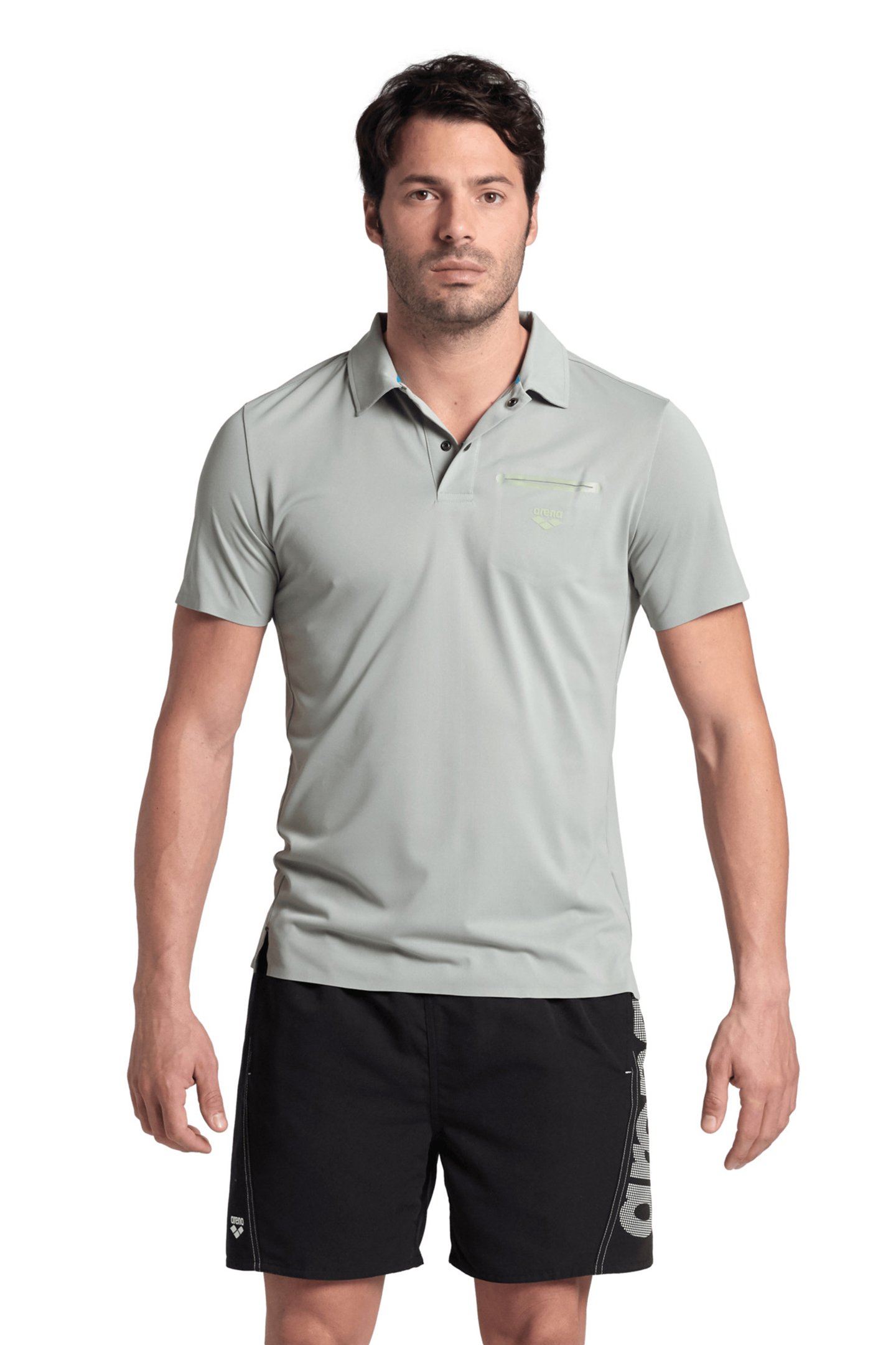 MEN'S POLOSHIRT POCKET SOLID JADE by Arena