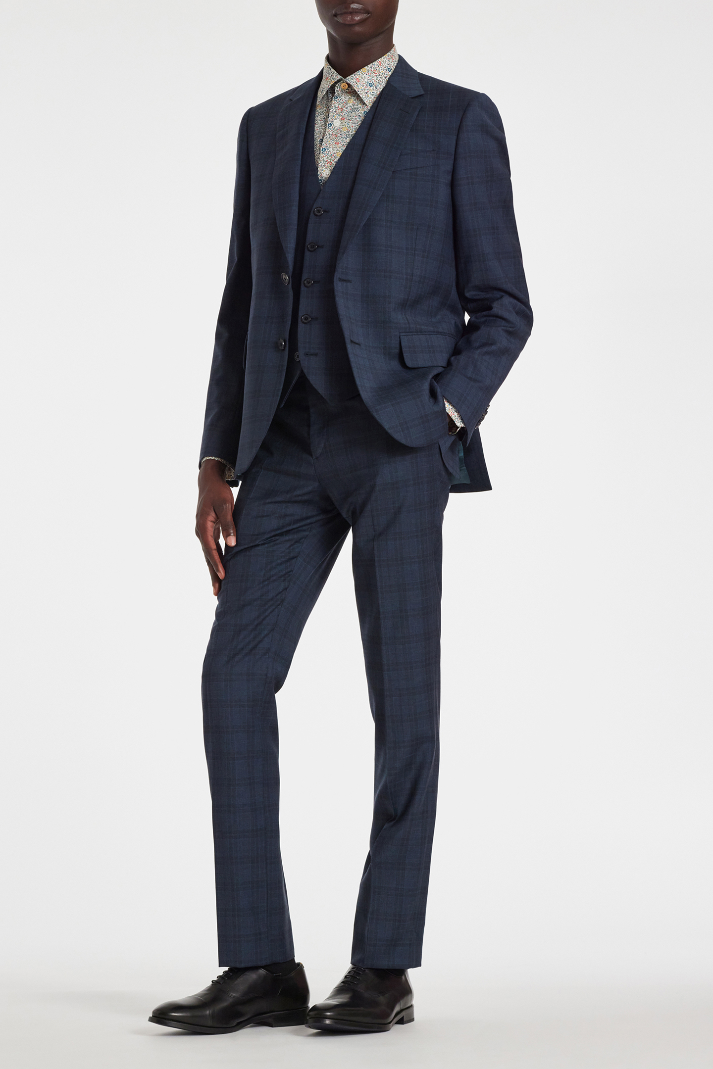 TAILORED FIT 3PCE 2 BUTTON SUIT NAVY 1