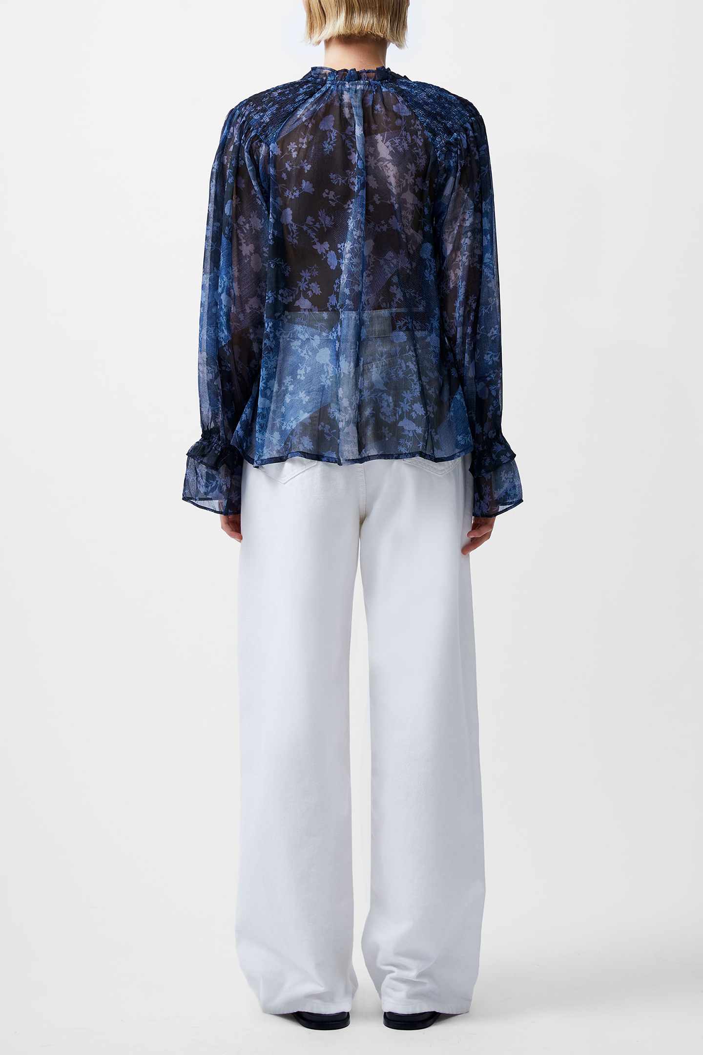 DAWN HALLIE CRINKLE TOP INDIGO 2