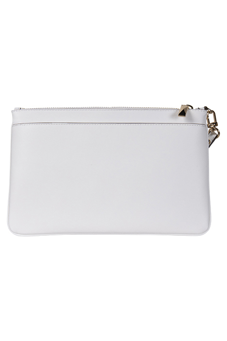 WRISTLET CLUTCH BAG WITH LOGO IN WHITE 3