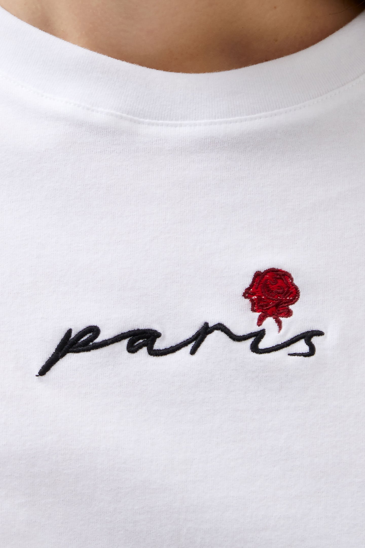 PARIS ROSE SHORT SLEEVE TEE LINEN WHITE 4
