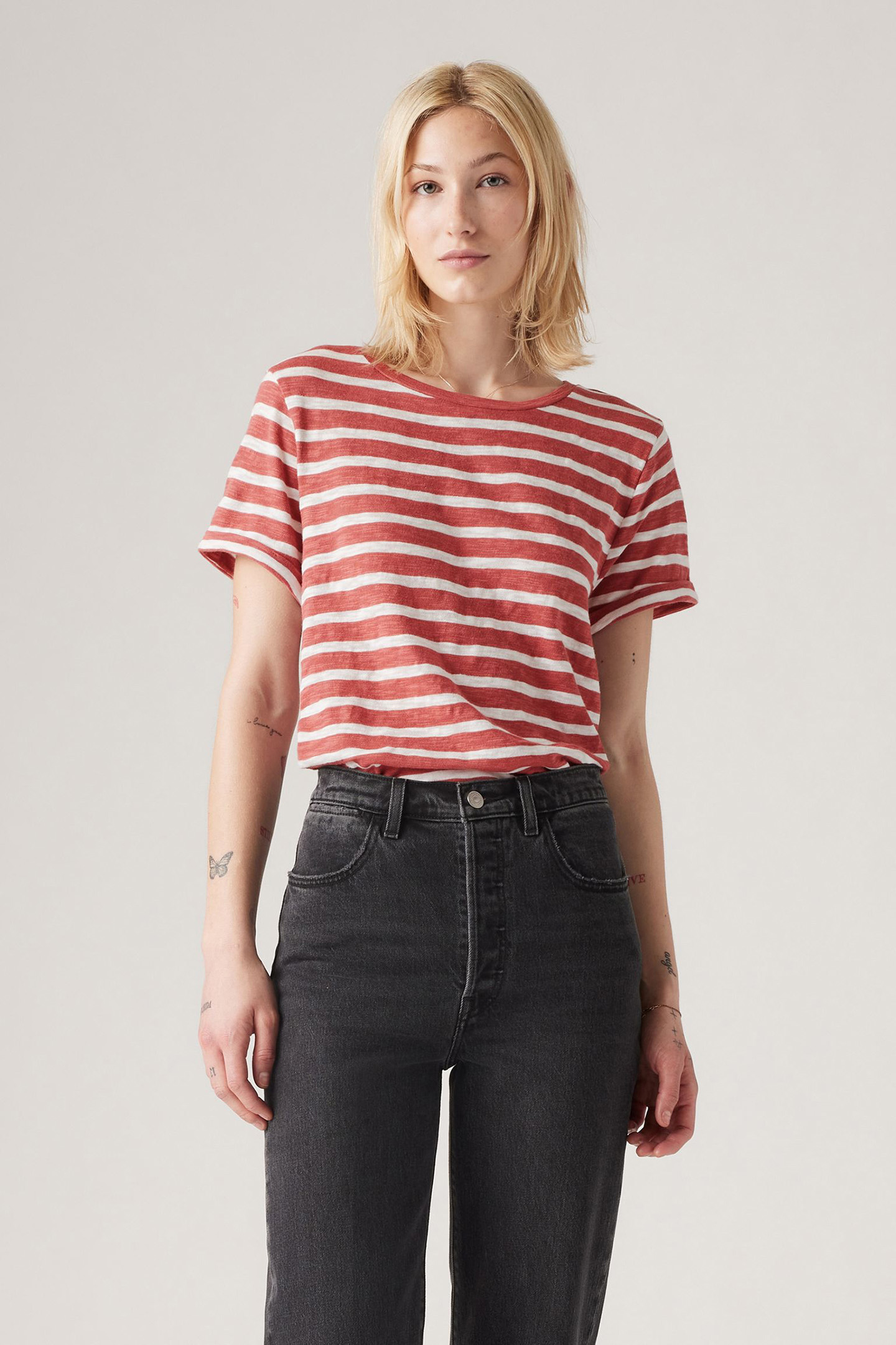 MARGOT TEE CAPTAIN STRIPE MARSALA STRIPE 1