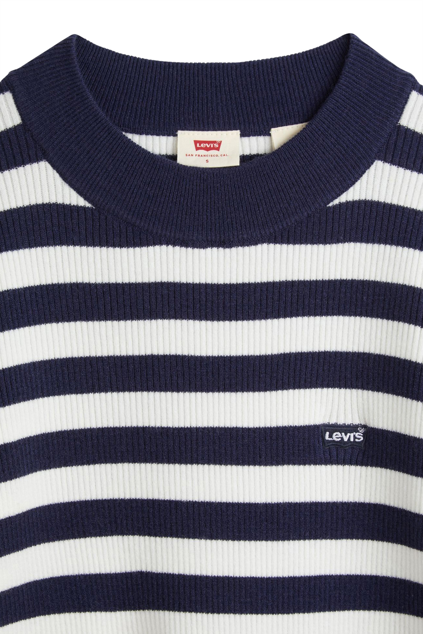 RIB CREW SWEATER OREO COOKIE MULTI STRIP 6