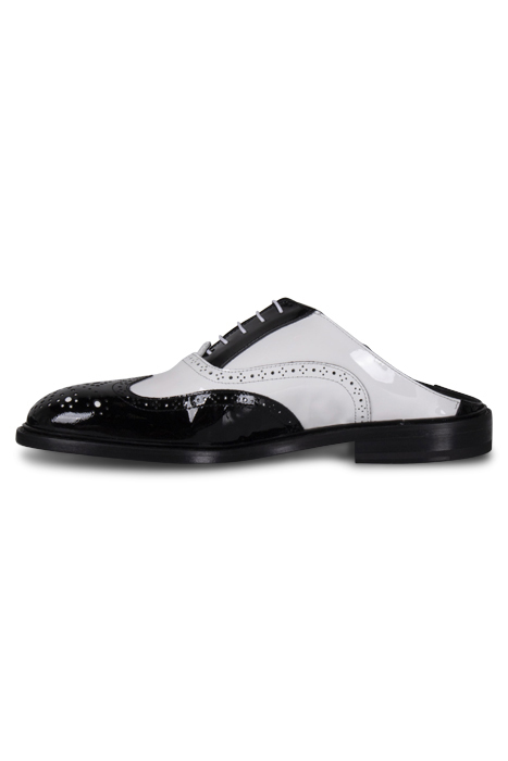 MOSCHINO BROGUE OPEN OXFORD SHOES BLACK 3