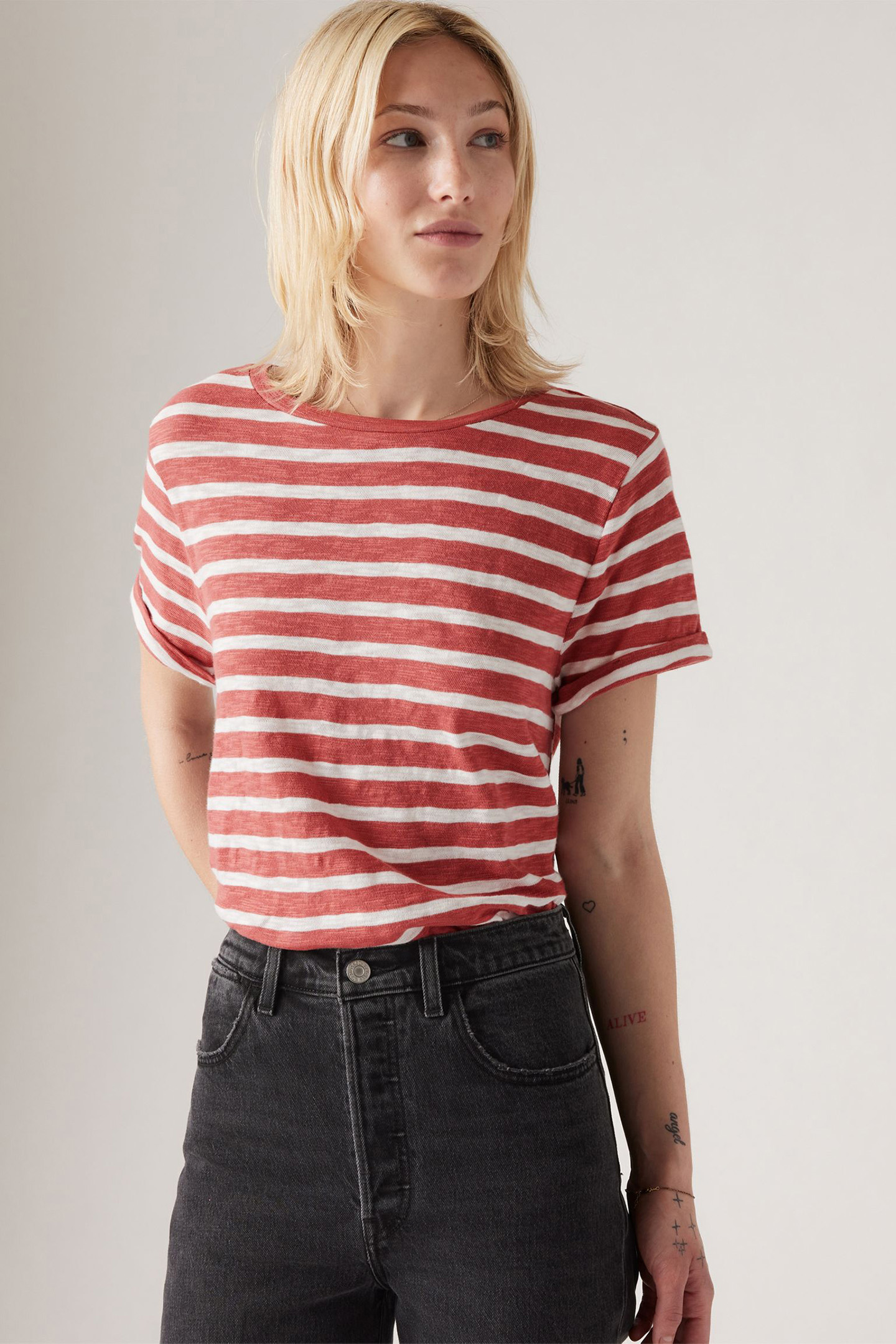 MARGOT TEE CAPTAIN STRIPE MARSALA STRIPE 4