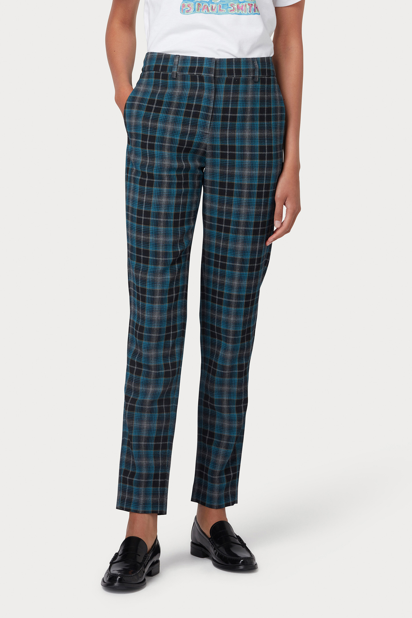 WOMENS TROUSERS PETROL BLUE 1