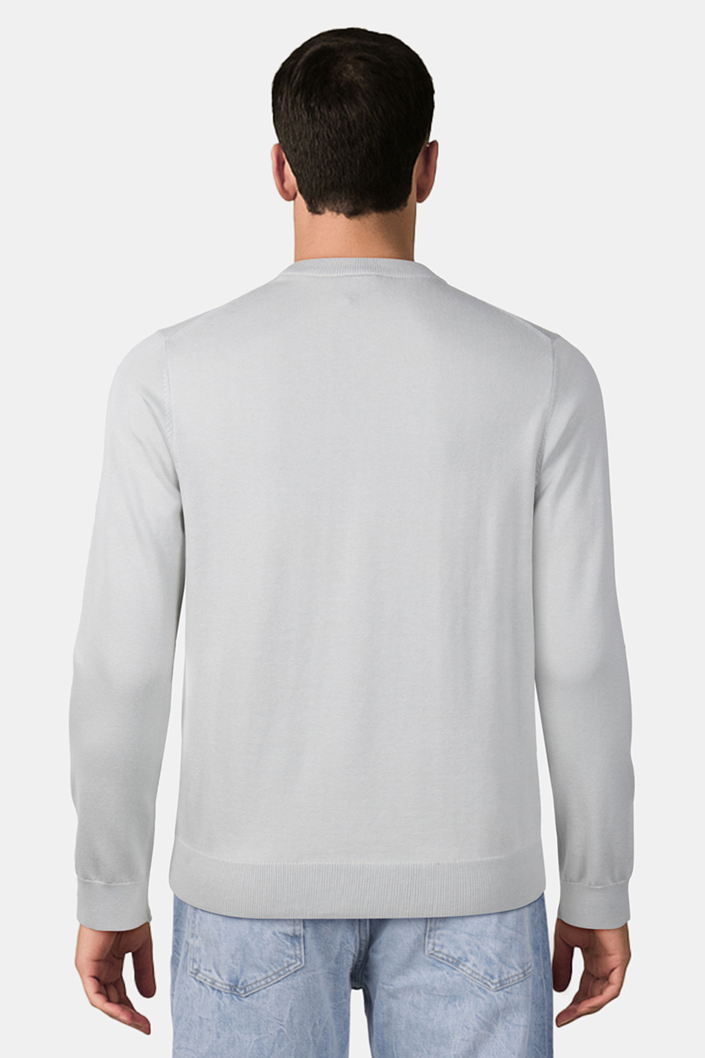 MENS SWEATER CREW NECK ZEB BAD GREY 2