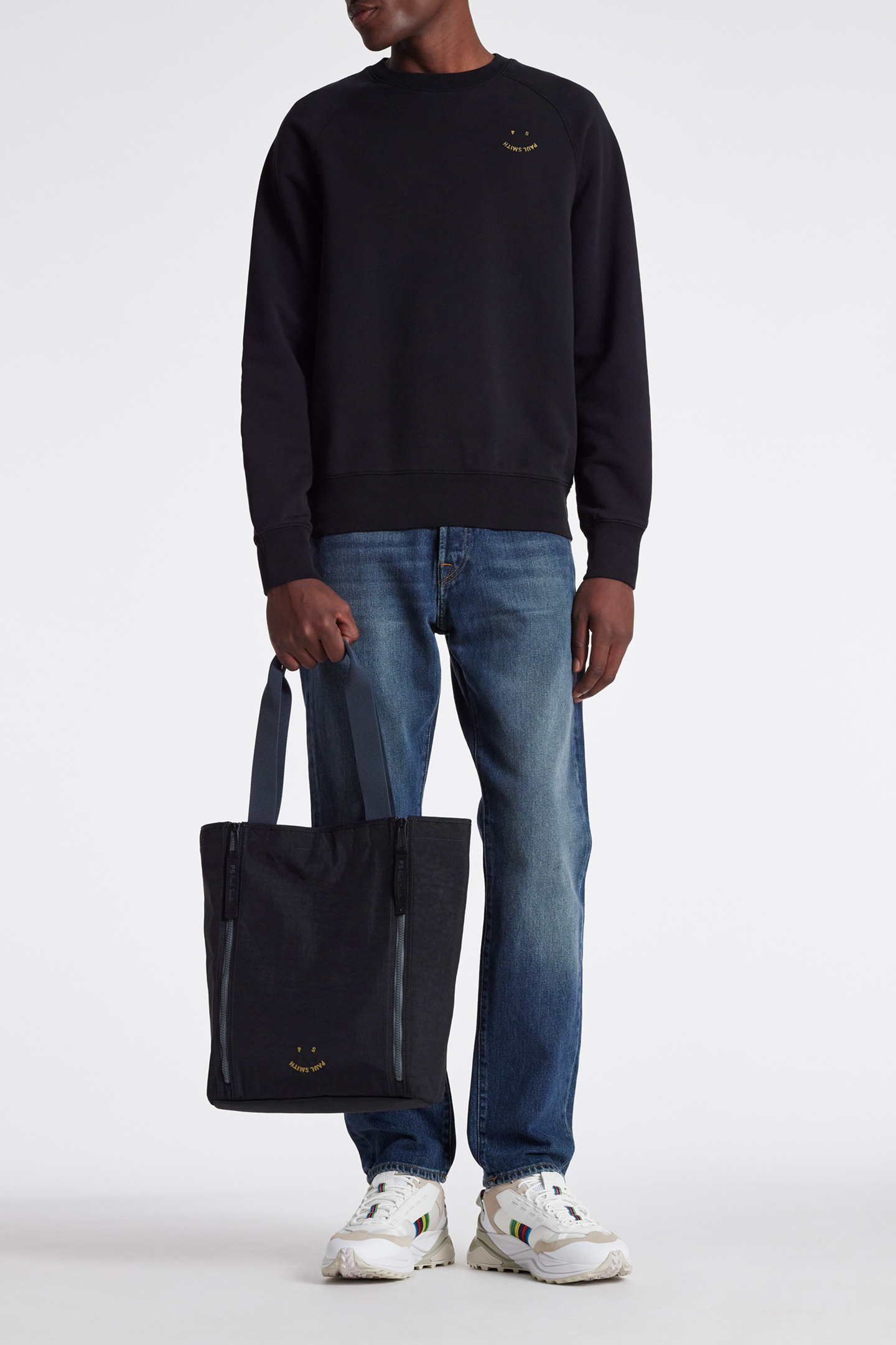 MENS LS SWEATSHIRT PS HAPPY BLACK 3