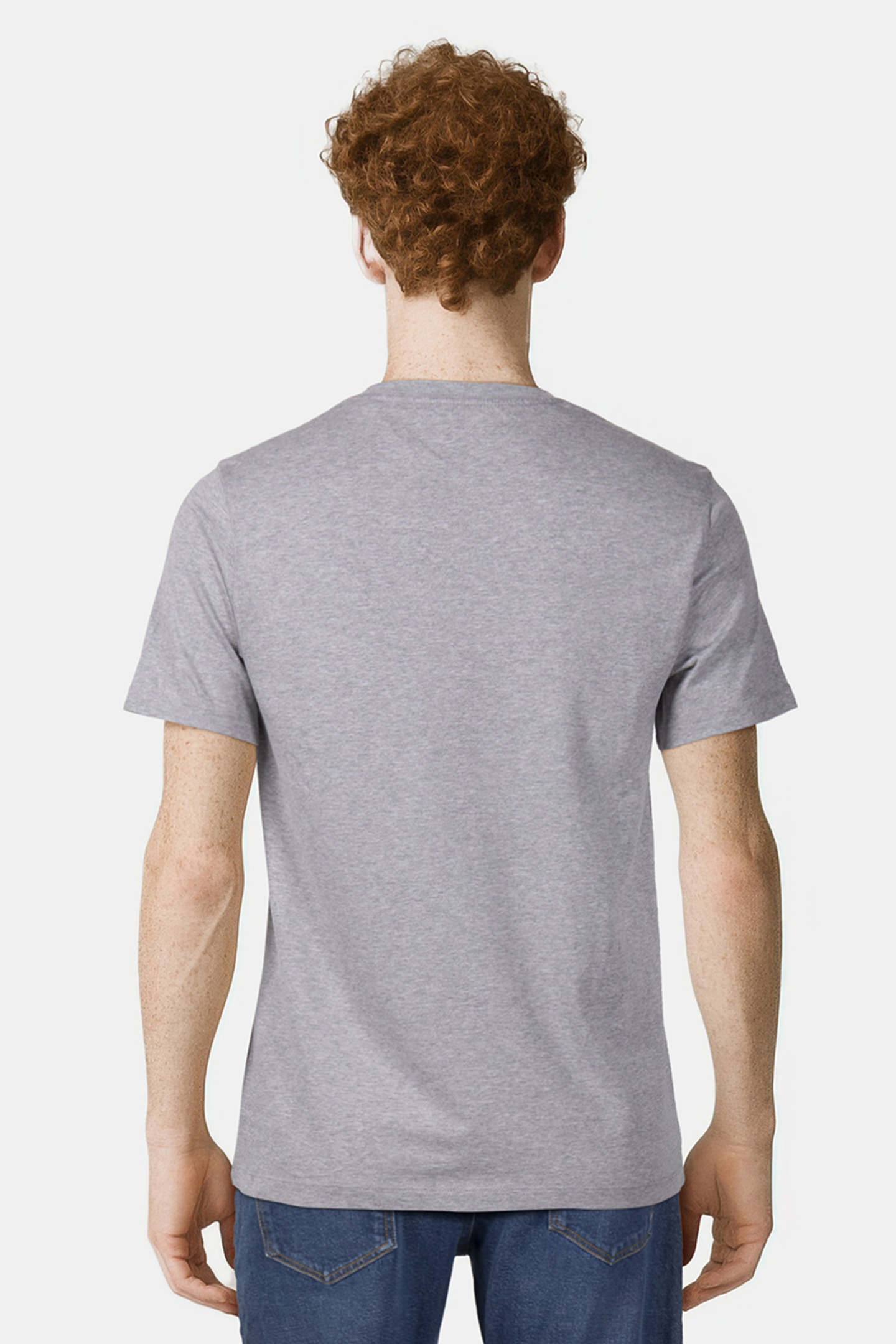 LSECLASSIC HM V NECK TEE MID TONE HEATHER GREY PK 2