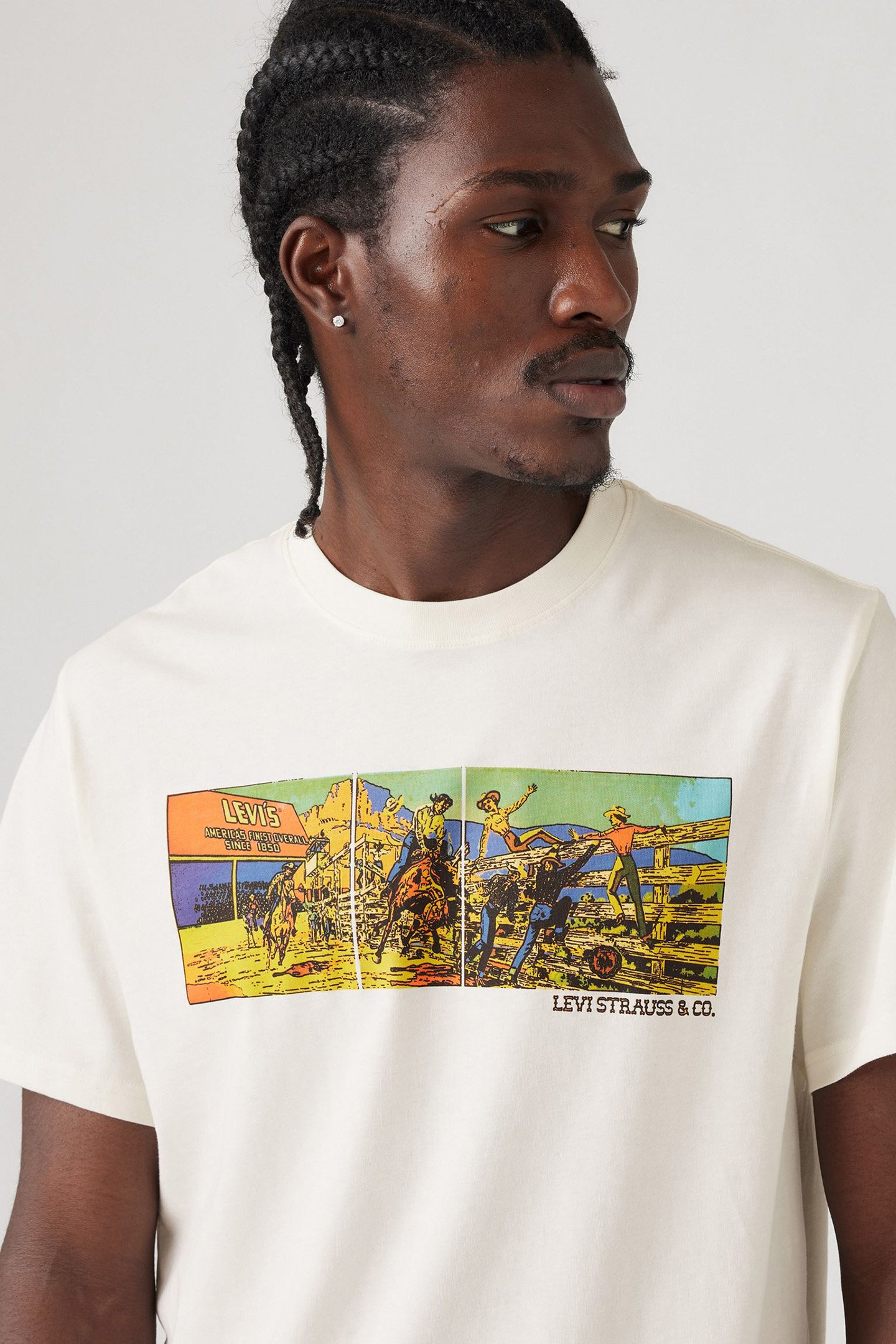 SS RELAXED FIT TEE ARCHIVAL RODEO EGRET 6