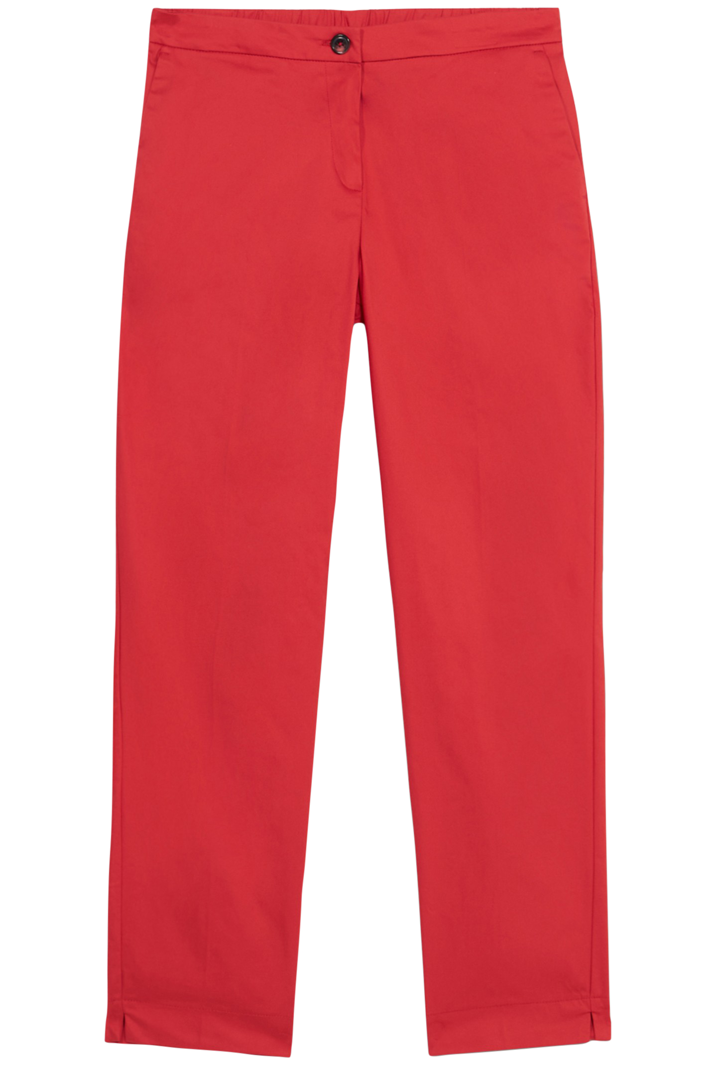 BASIC COTTON-BLEND TROUSERS RED 4