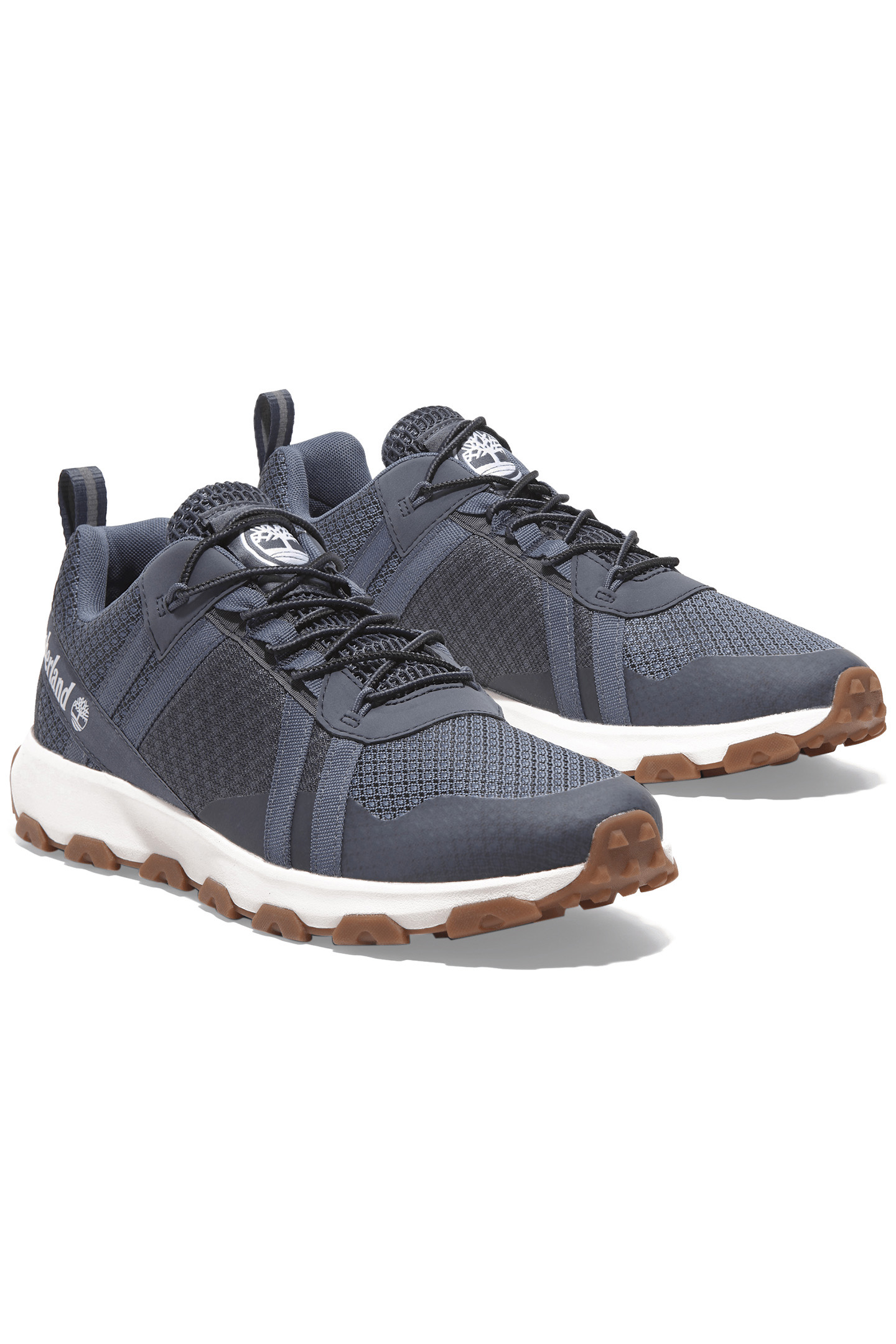 WINSOR TRAIL LOW LACE UP WATERPROOF SNEAKER MEDIUM BLUE MESH 2