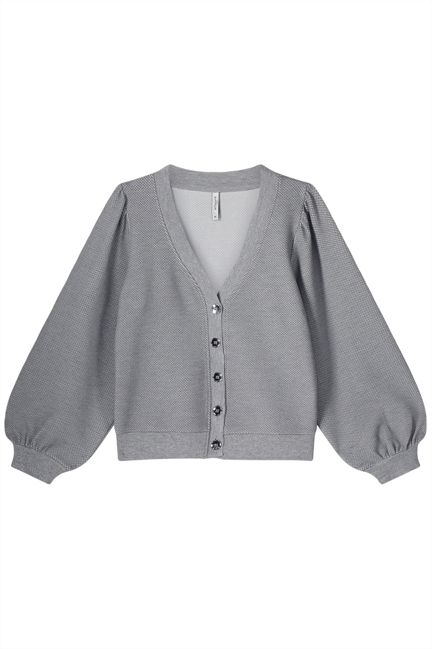 7/8 SLEEVE CARDIGAN NEW WAFFLE GREYS 3