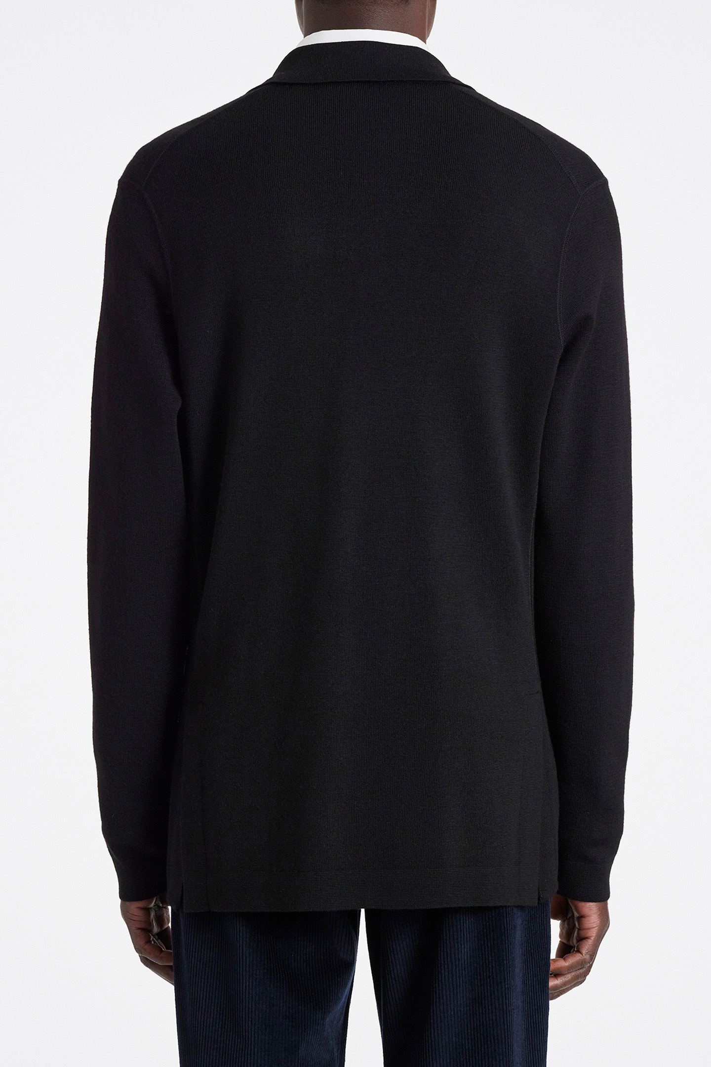 KNITTED DB JACKET BLACK 2