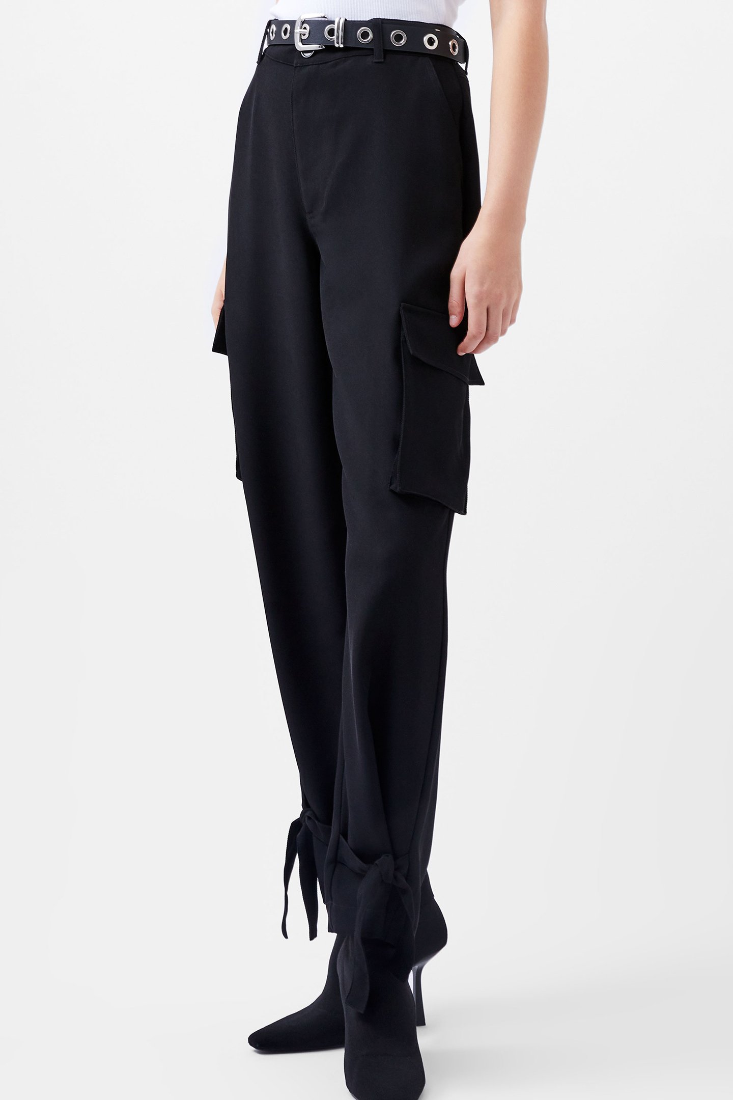 BELLA TWILL TROUSER BLACKOUT by French Connection