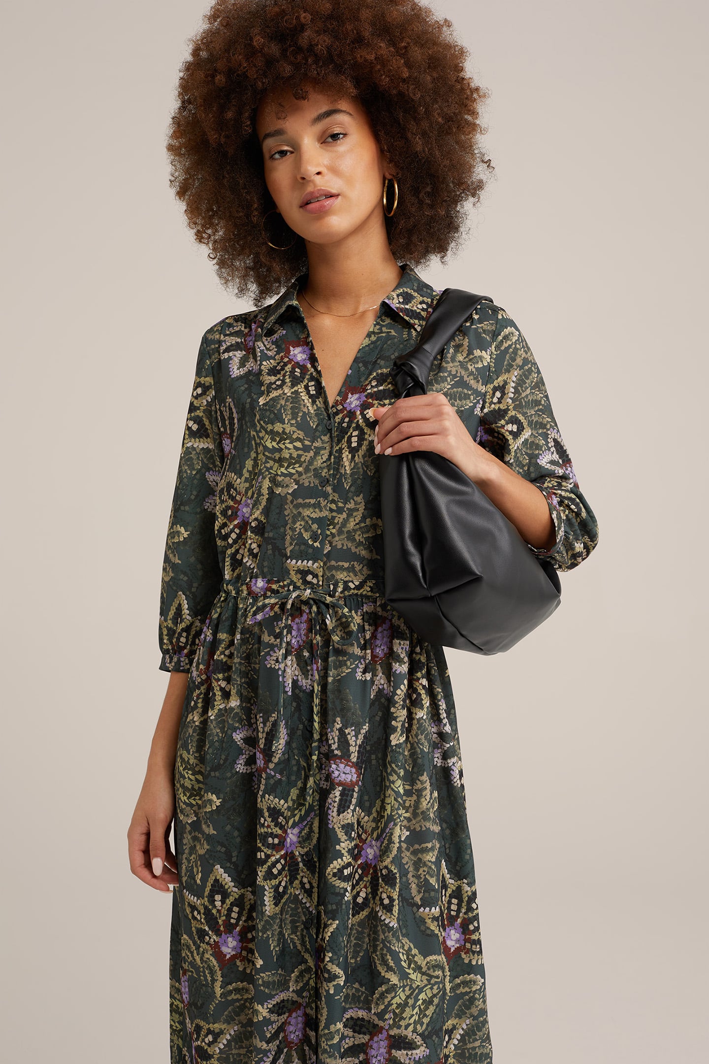 DRESS MID LENGTH DARK GREEN 4