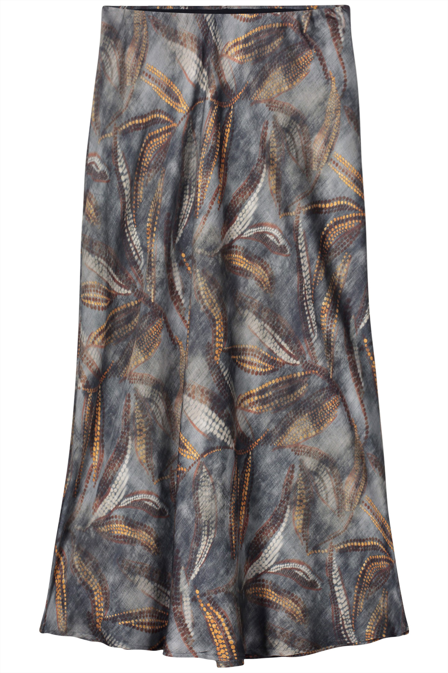 SKIRT DOTTED LEAFS GREYS 4