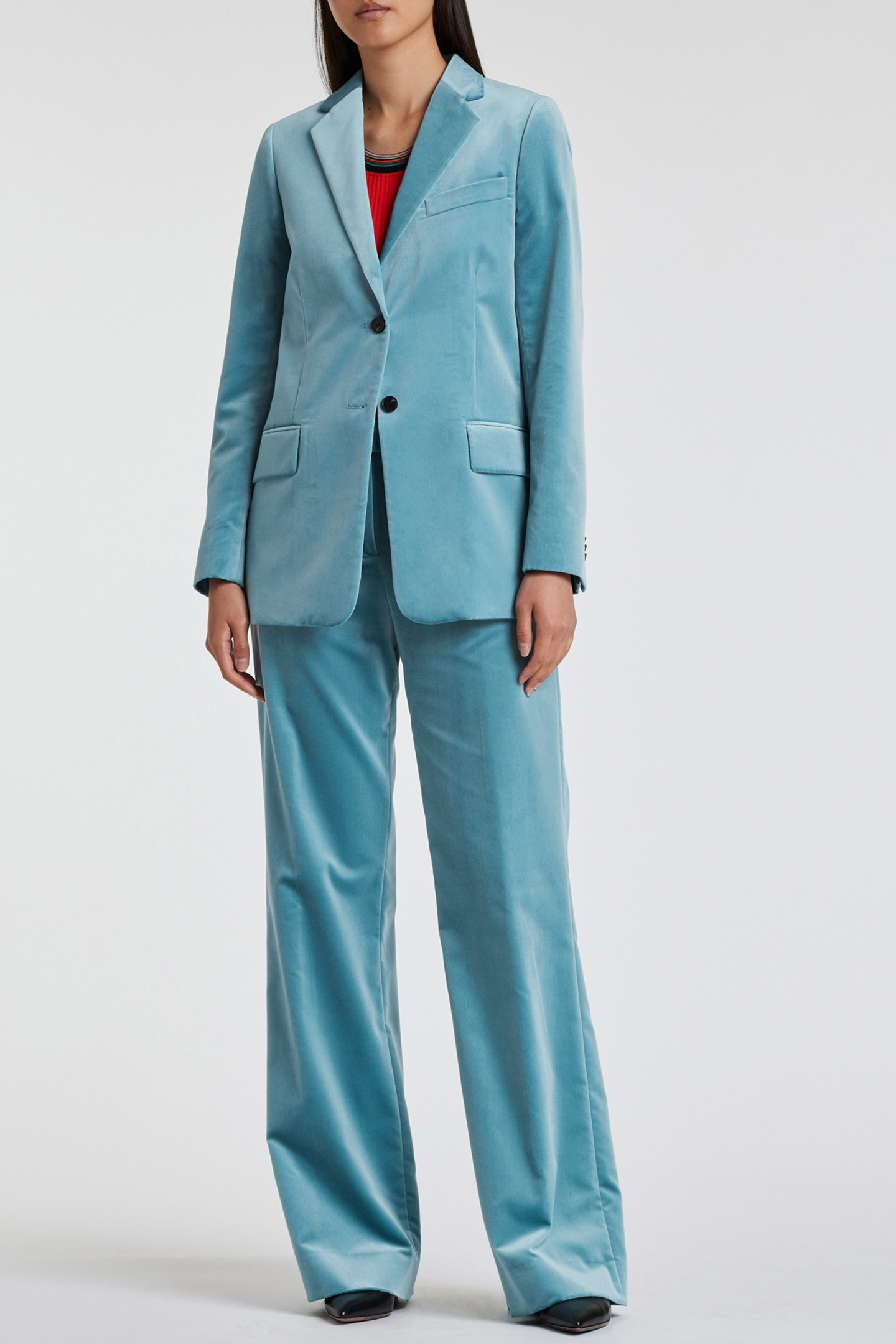 WOMENS TROUSERS PETROL BLUE 3