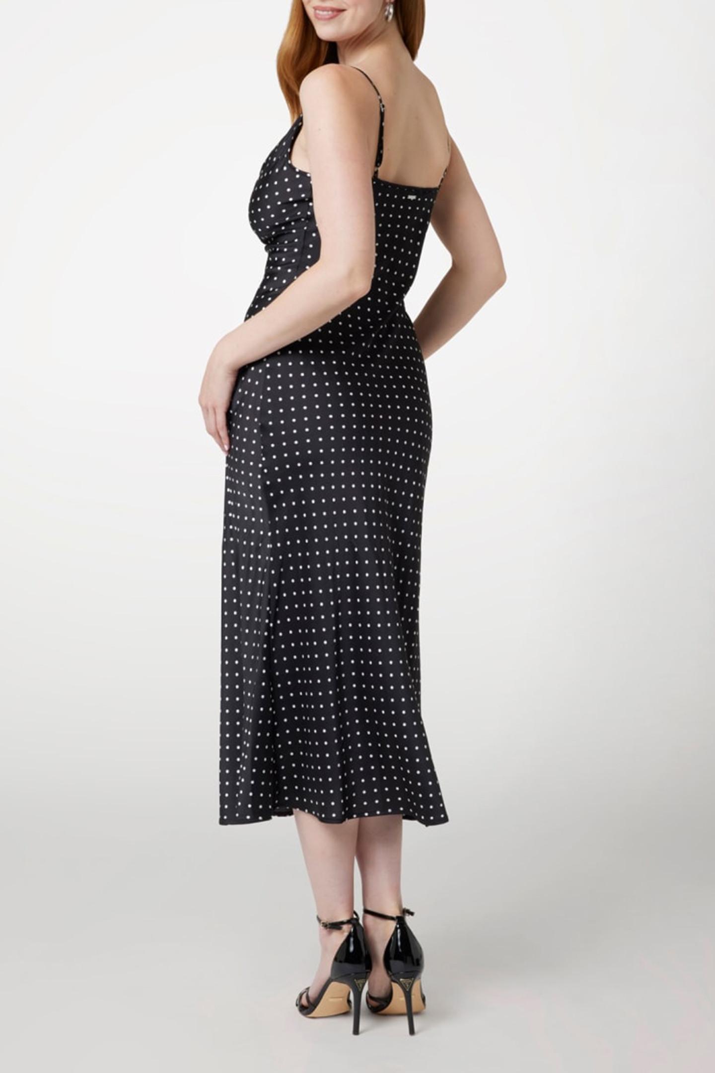 GUESS Abito Eco Akilina Donna - Satinato Con Spalline Regolabili, In Tessuto Riciclato