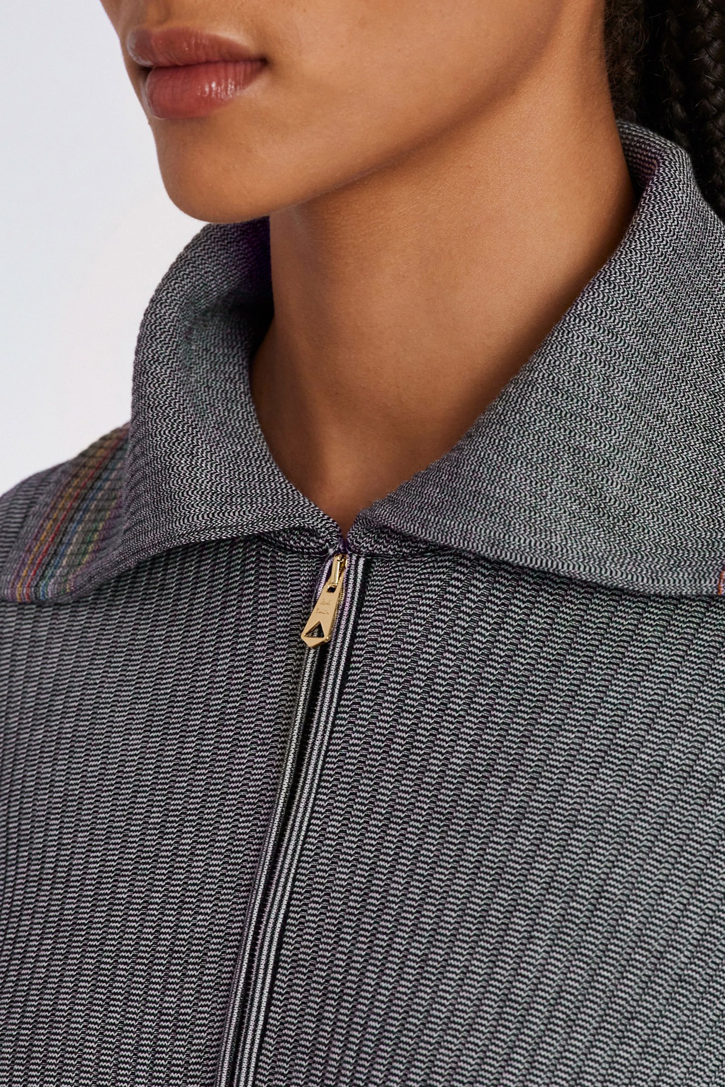 KNITTED SWEATER ZIP NECK BLACK 5