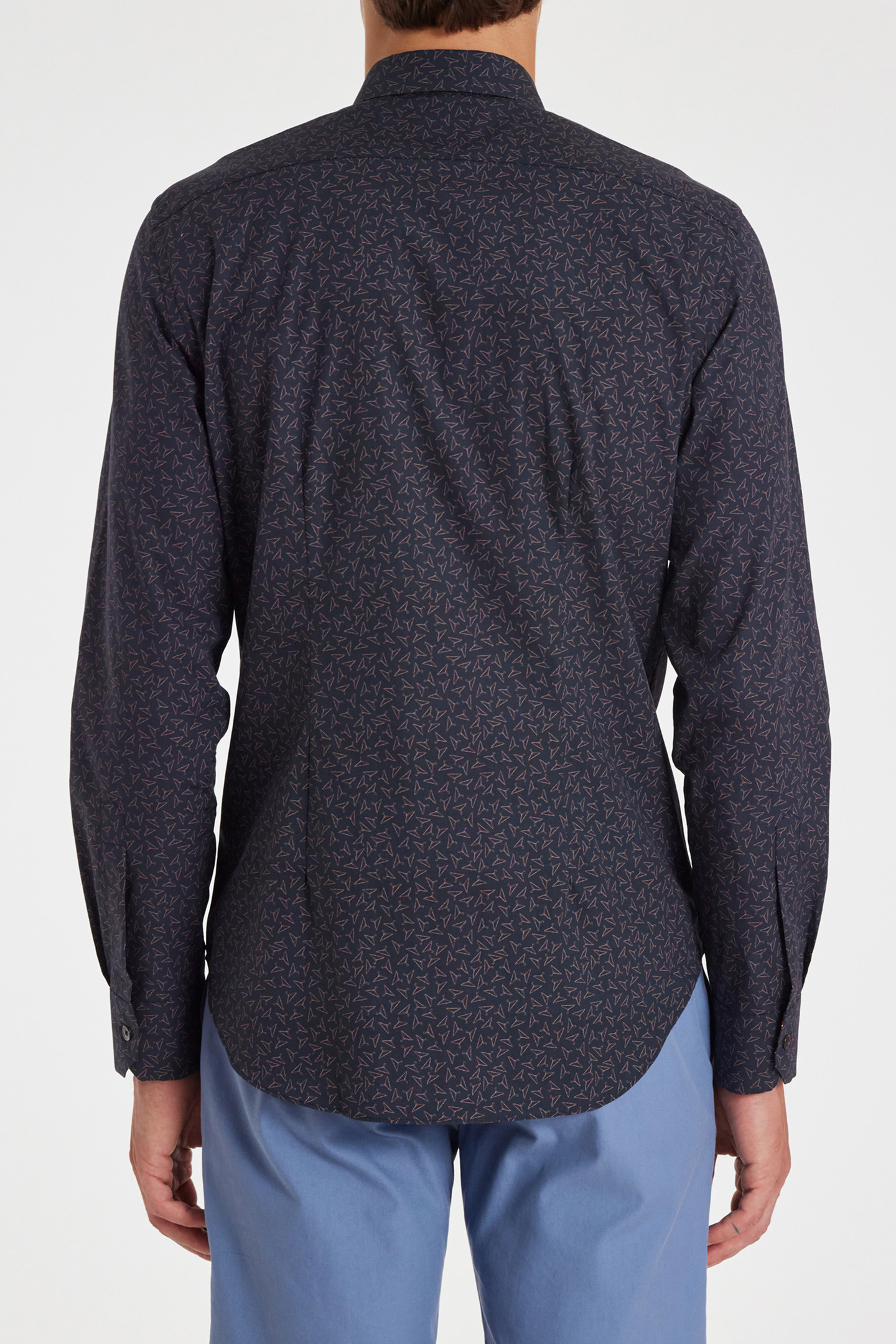 S/C SLIM FIT SHIRT NAVY 2