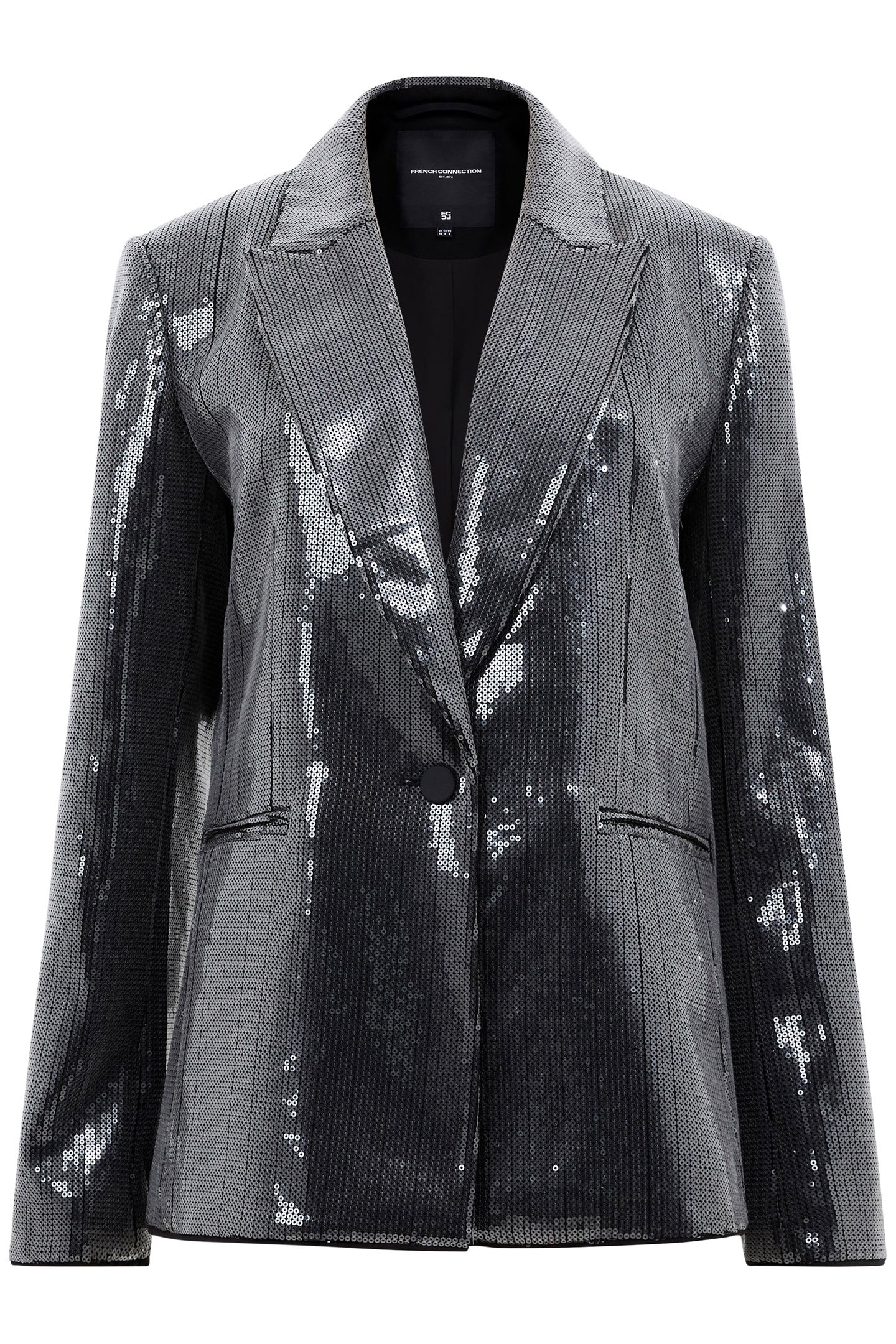 AMY SEQUIN BLAZER GUNMETAL 3