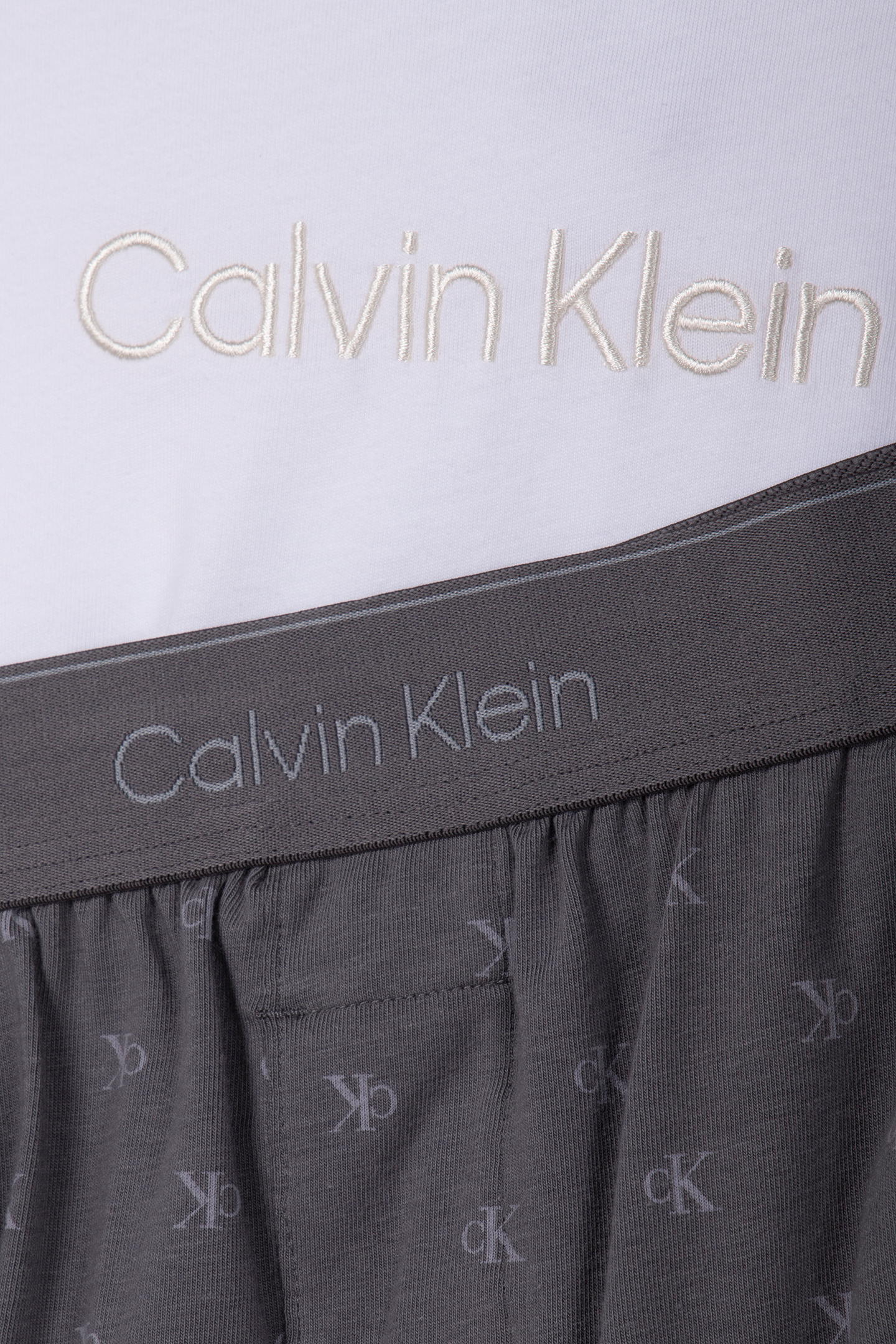 S/S SHORT SET WHITE TOP, D LOGO_SMOKED PEARL BTM 4