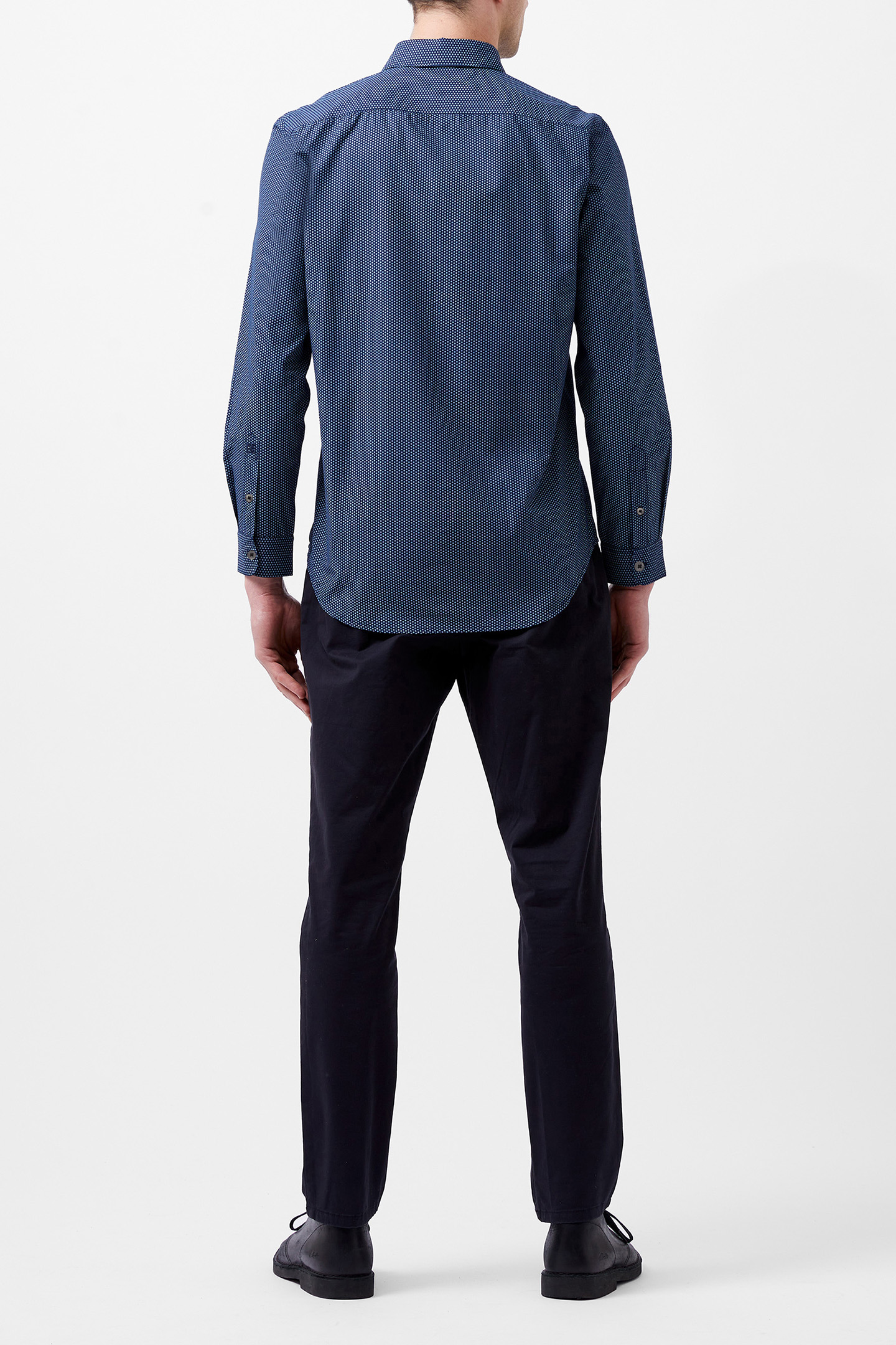 REGULAR FIT/ CLASSIC COLLAR BLUE PRINT 3