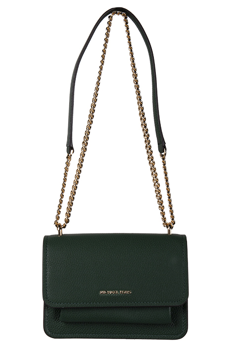 SMALL CROSSBODY BAG WITH CHAIN STRAP IN DARK GREEN 1