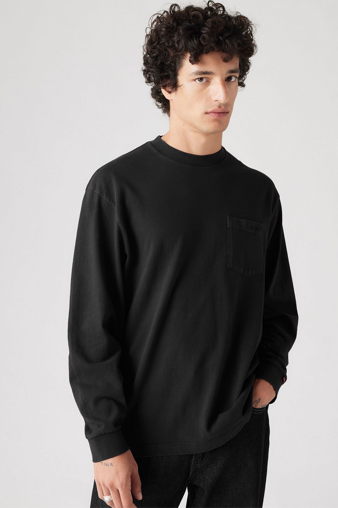 LS AUTHENTIC PKT TEE MINERAL BLACK 4