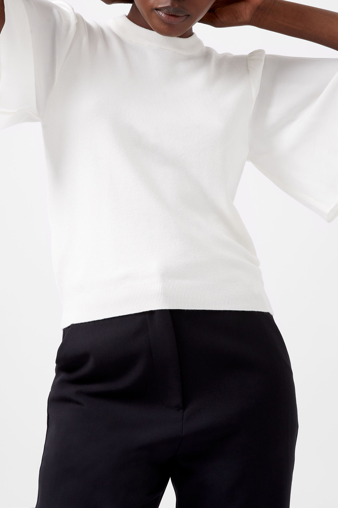 KRISTA KNITS FLARED SLV JUMPER PORCELAIN CREAM 4