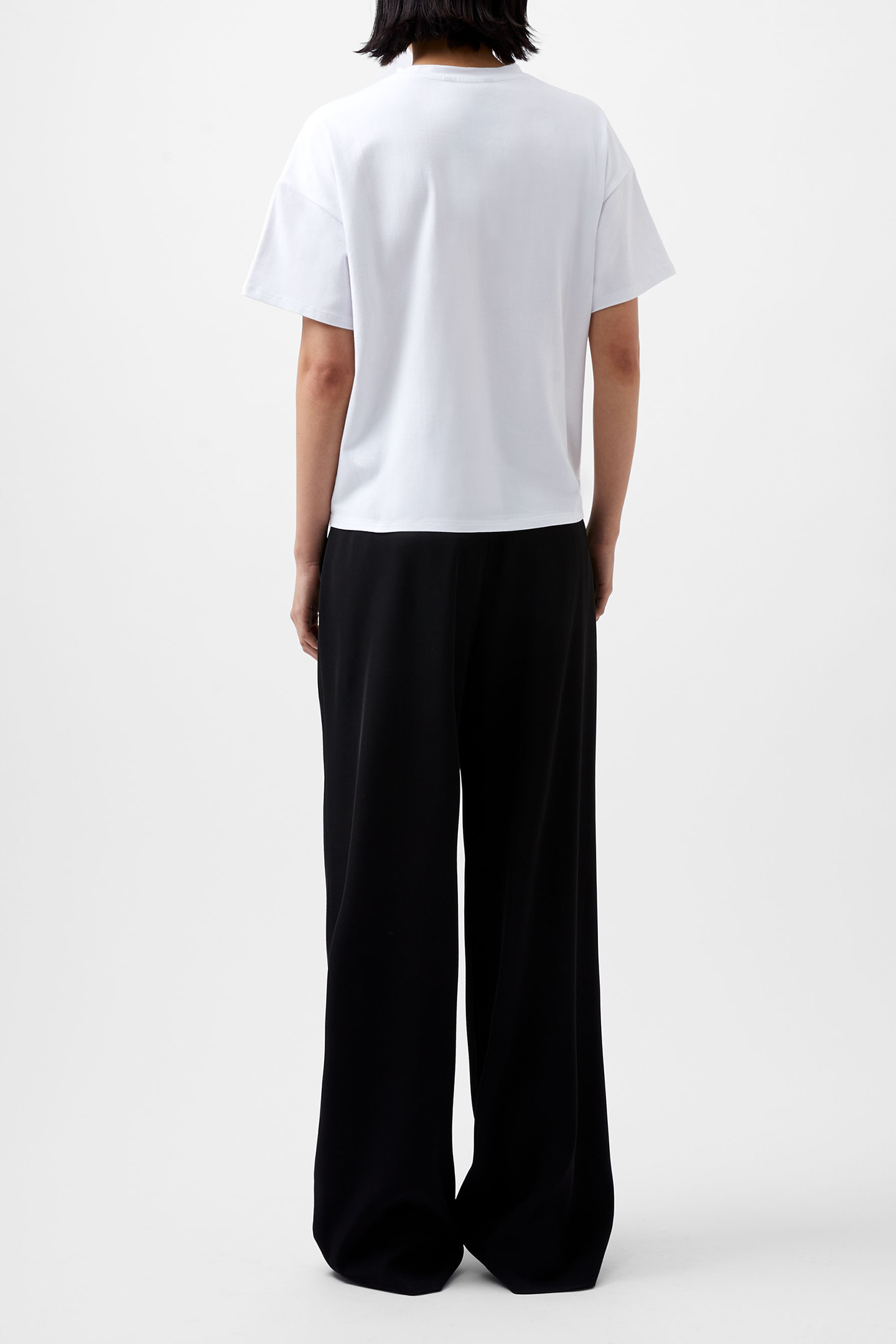 RALLIE TIE DETAIL T SHIRT LINEN WHITE 3