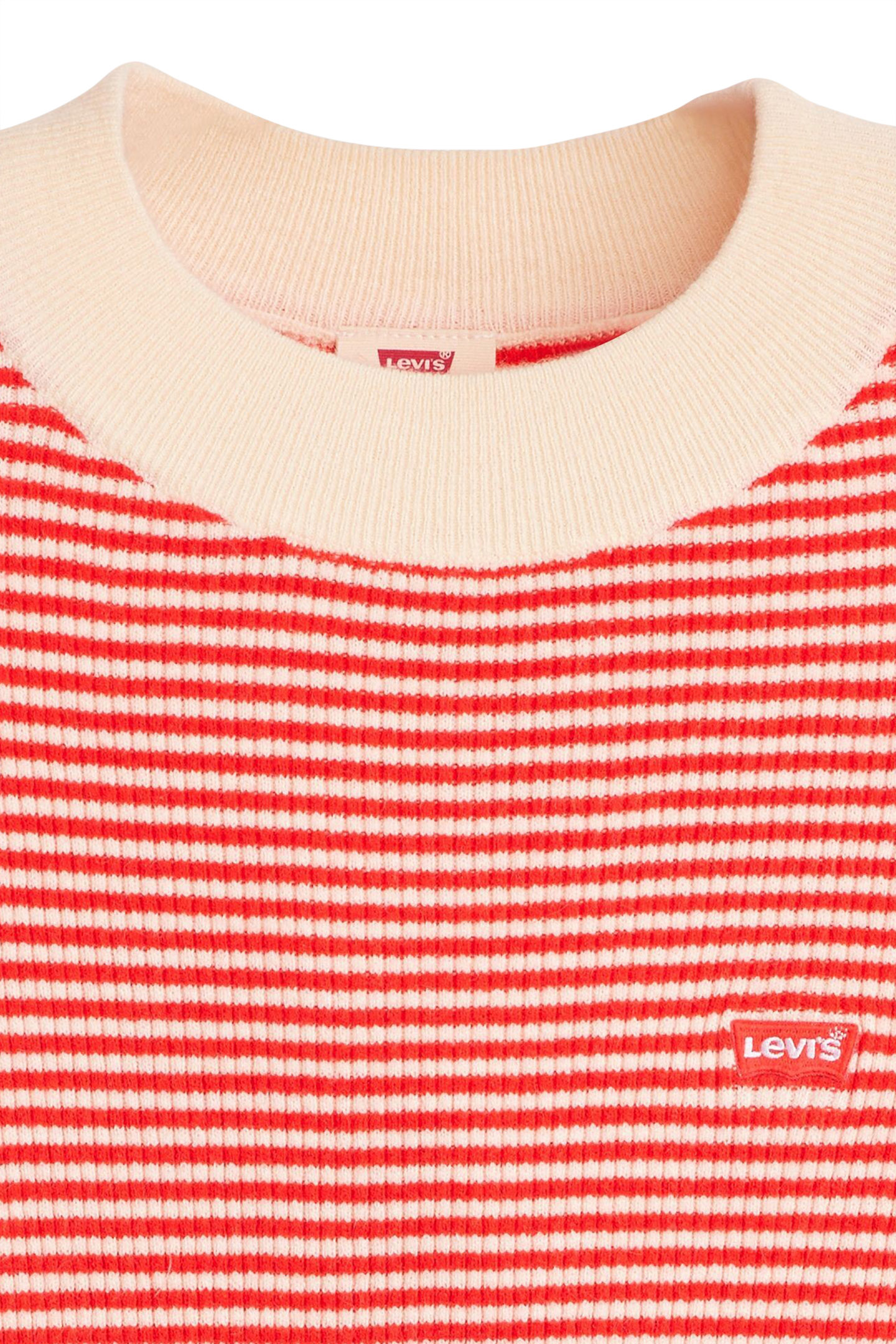 RIB CREW SWEATER VANILLA STRIPE FLAME 4