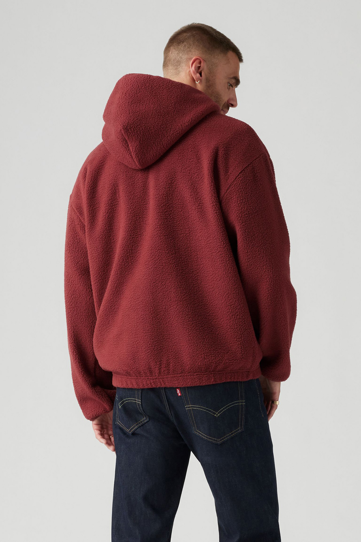 HOODED SHERPA PULLOVER CHOCOLATE TRUFFLE 2