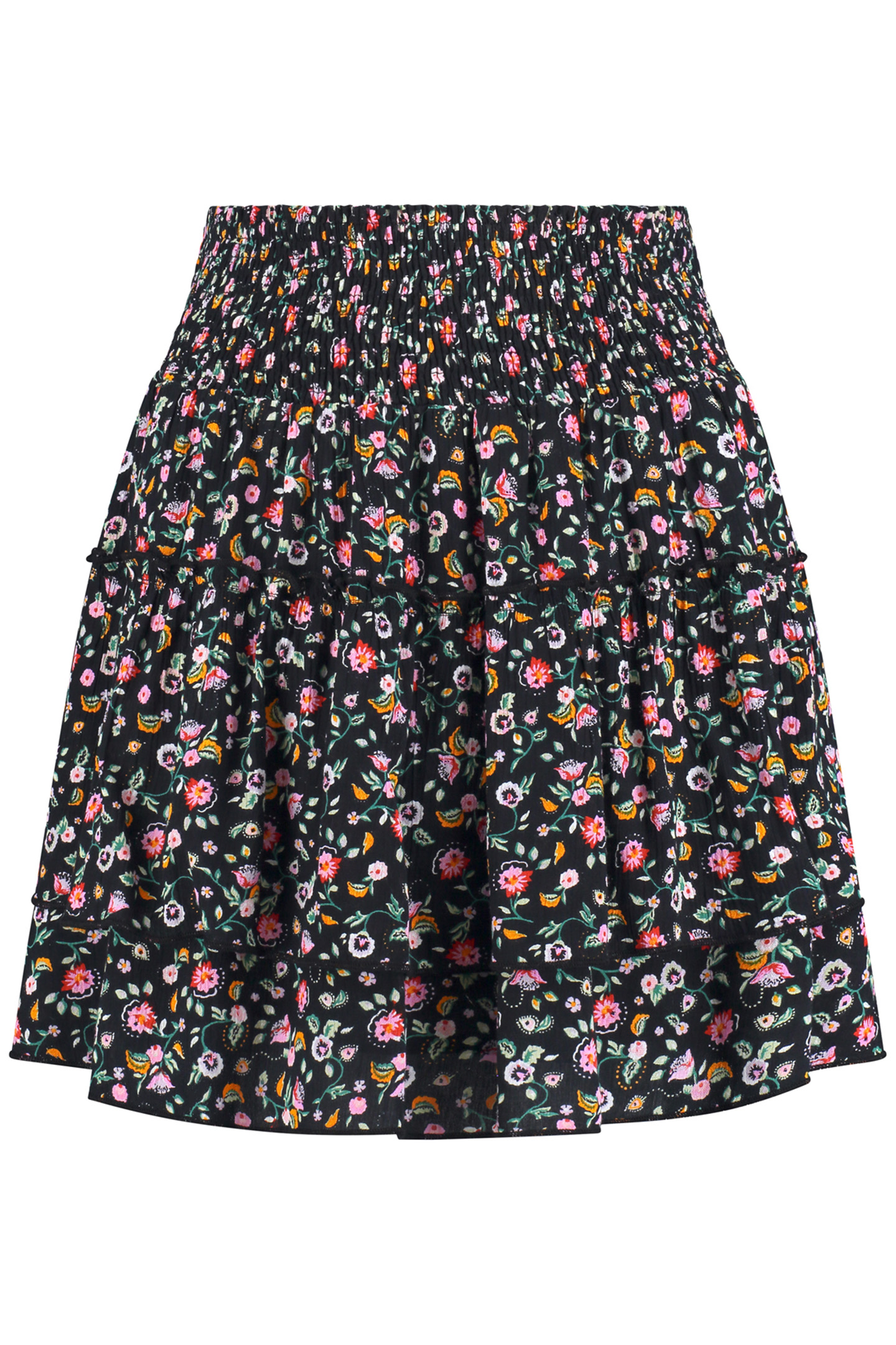 AMALFI LAYER RUFFLE SKIRT BLACK 4