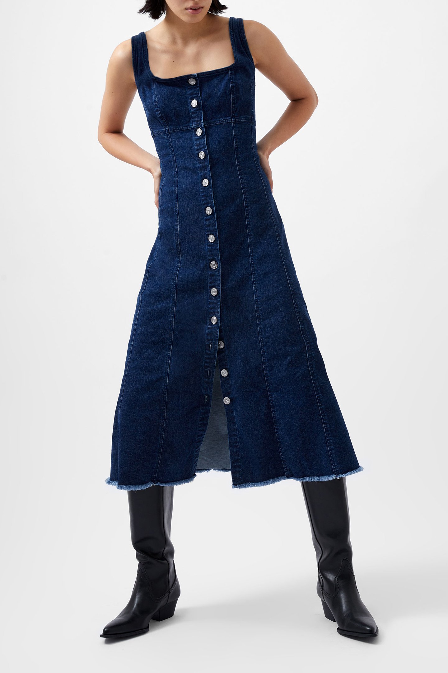 ARYWODE DENIM DRESS MID WASH by French Connection