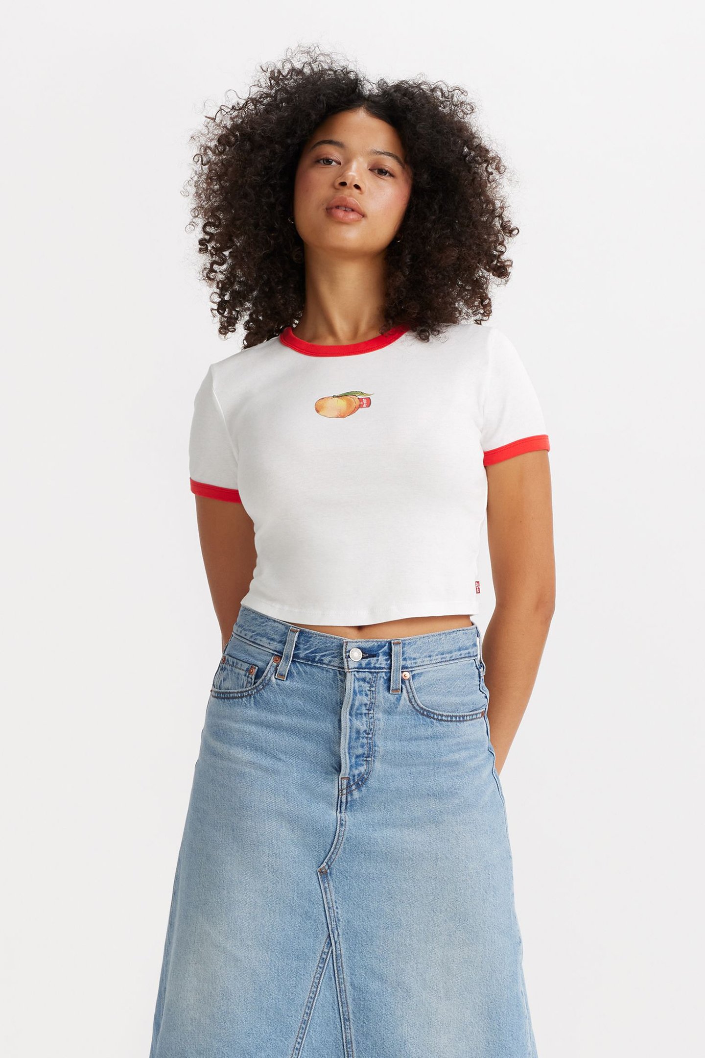 GRAPHIC MINI RINGER TEE PPEACH TAB BRIGHT by Levi's