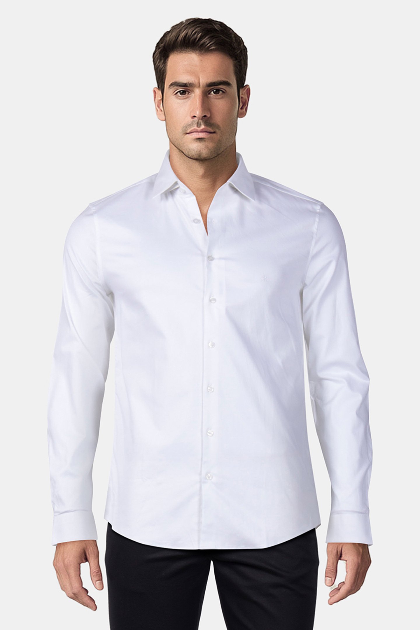 TWILL EASY CARE SLIM WHITE by Calvin Klein