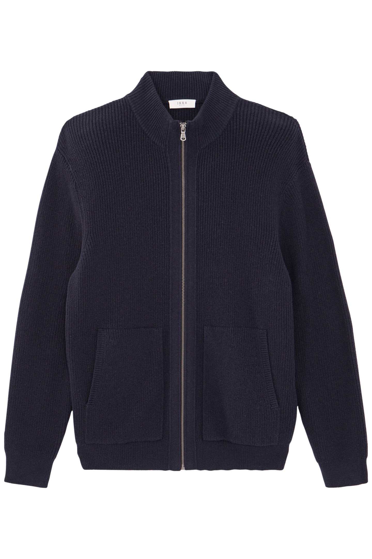 NAVY KNIT CARDIGAN WITH ZIP 4