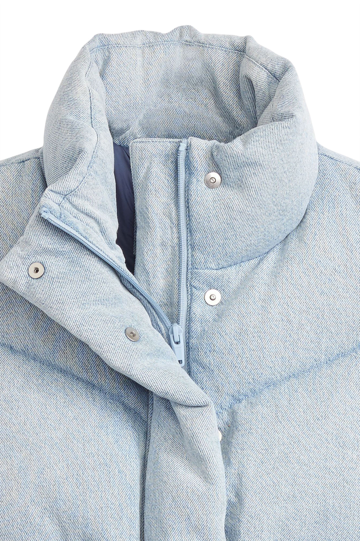 WESTERN BUBBLE PUFFER VEST IN BLUE 6