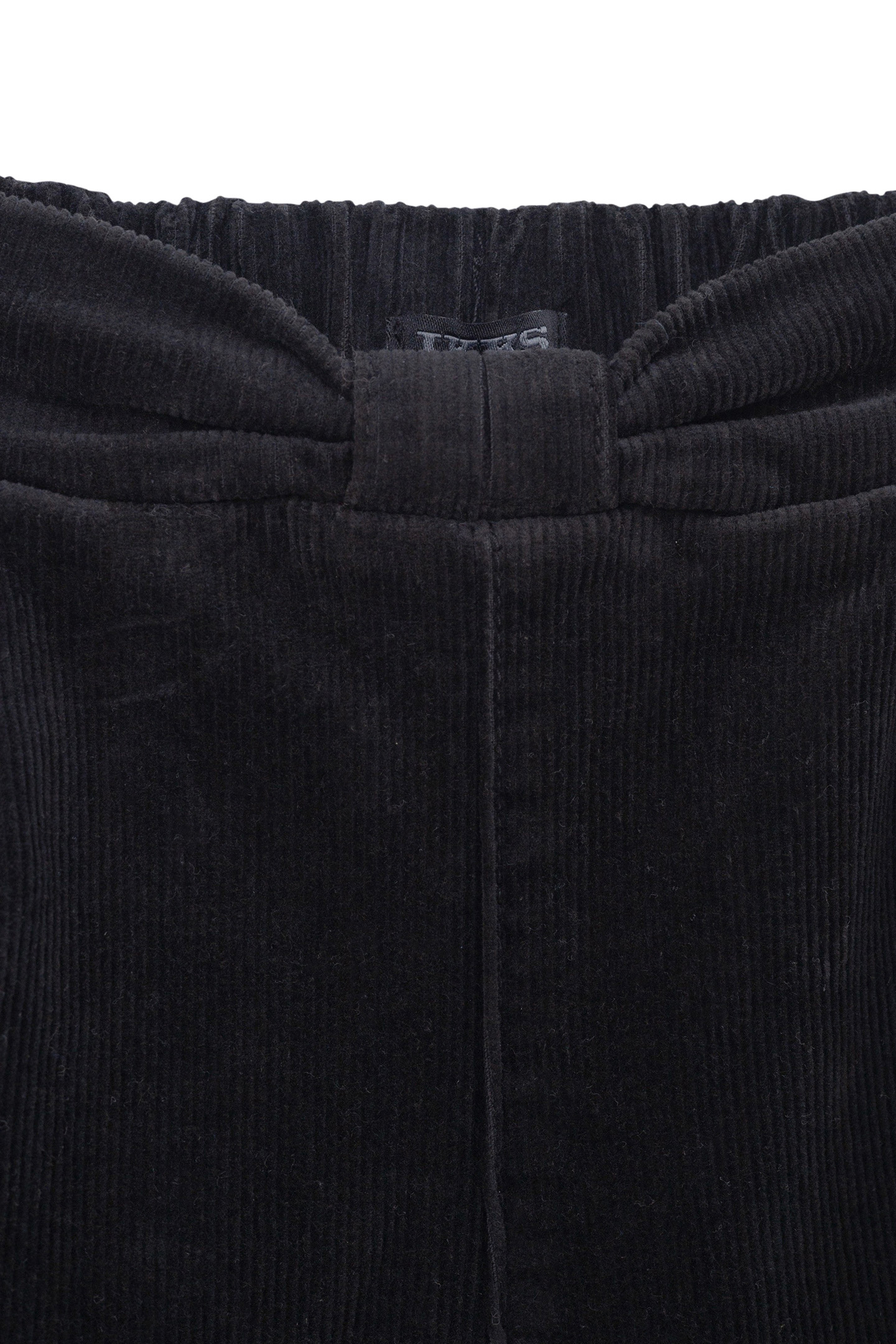 GIRLS' BLACK CORDUROY SHORTS WITH BOW AND BELT 3