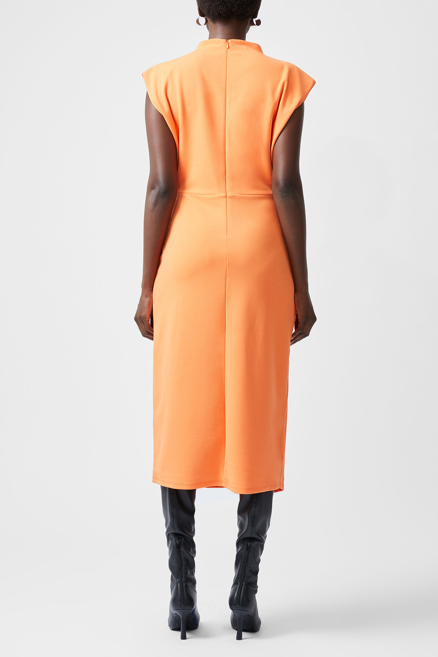 ZION TEXTURED JERSEY DRESS CORAL ROSE 2