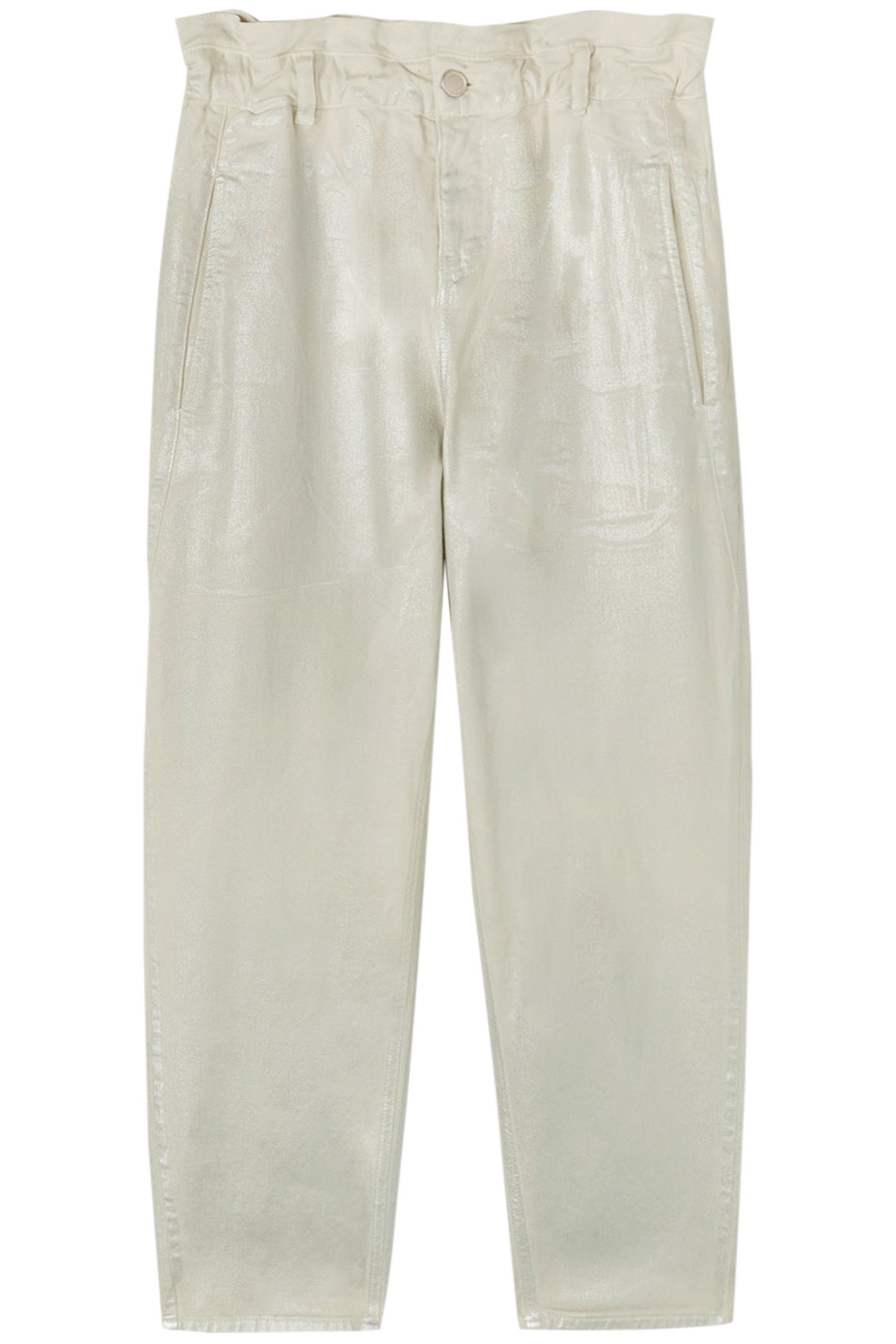 LAMINATED PAPERBAG JEANS GREY 4