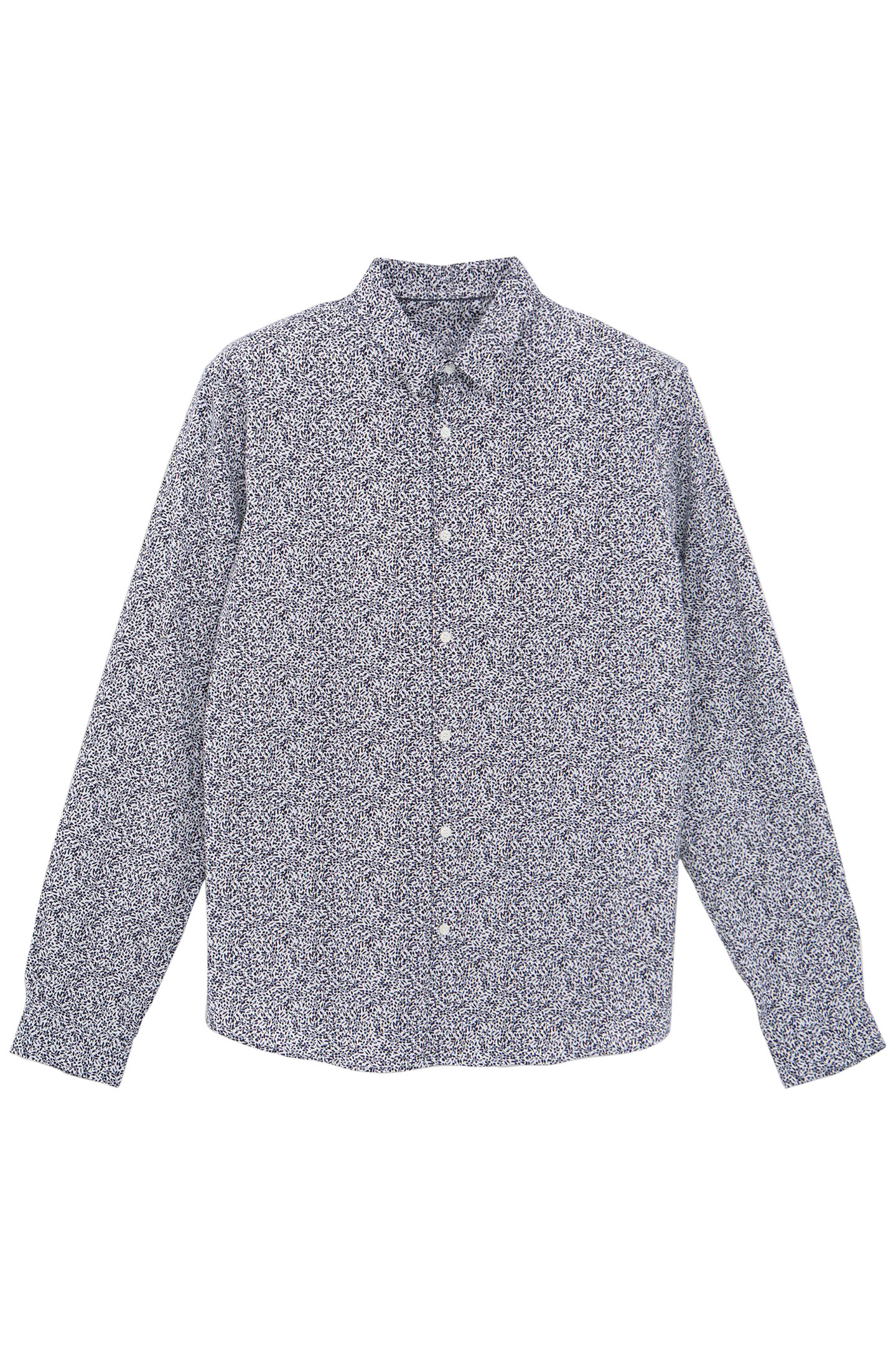 OFF-WHITE SLIM SHIRT IN NAVY VEGETABLE PRINT 4